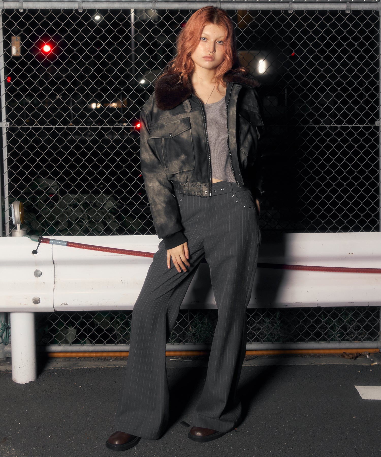 MODEL:170cm/COLOR:BLACK/SIZE:F