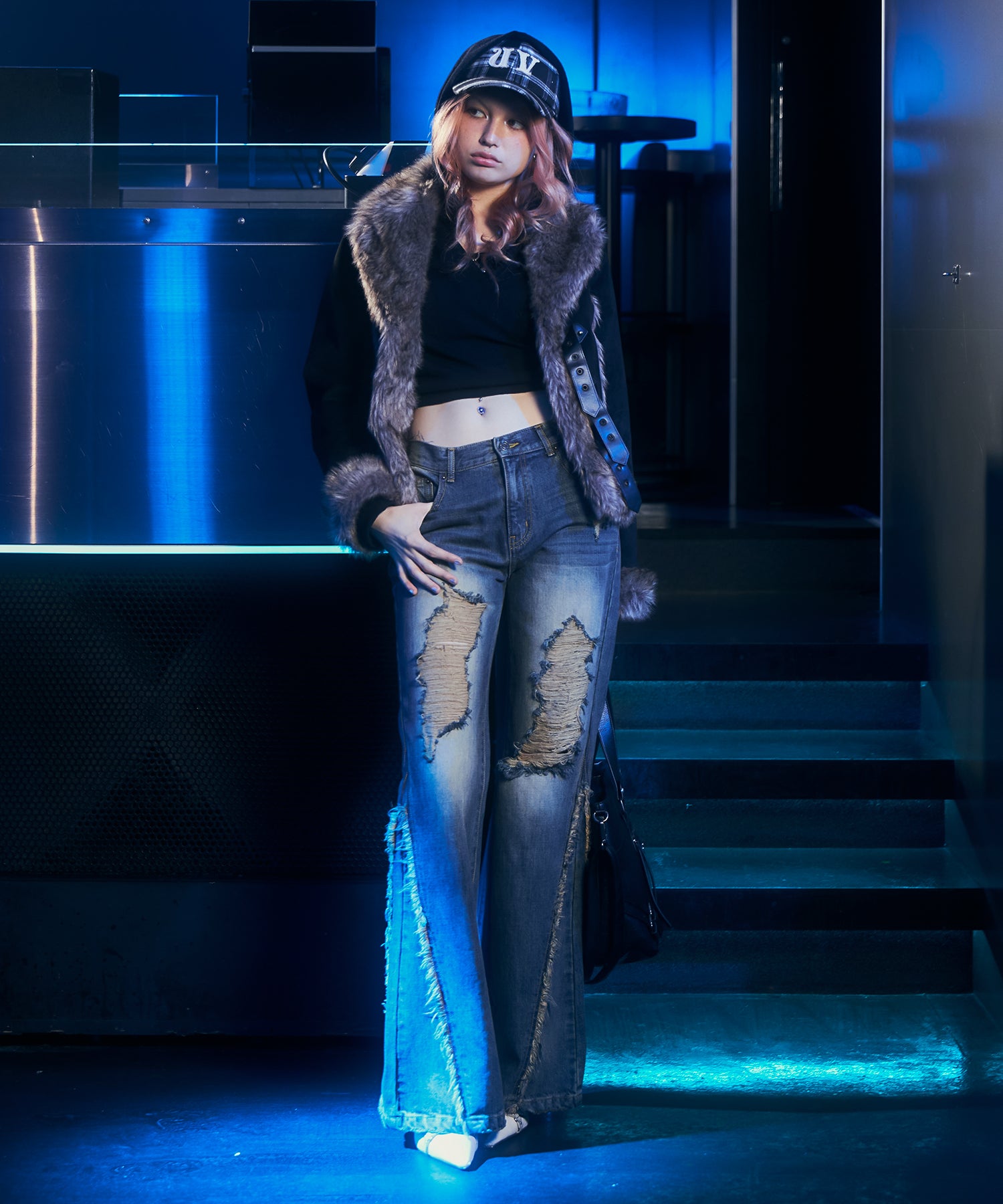 MODEL:170cm/COLOR:BLACK/SIZE:M