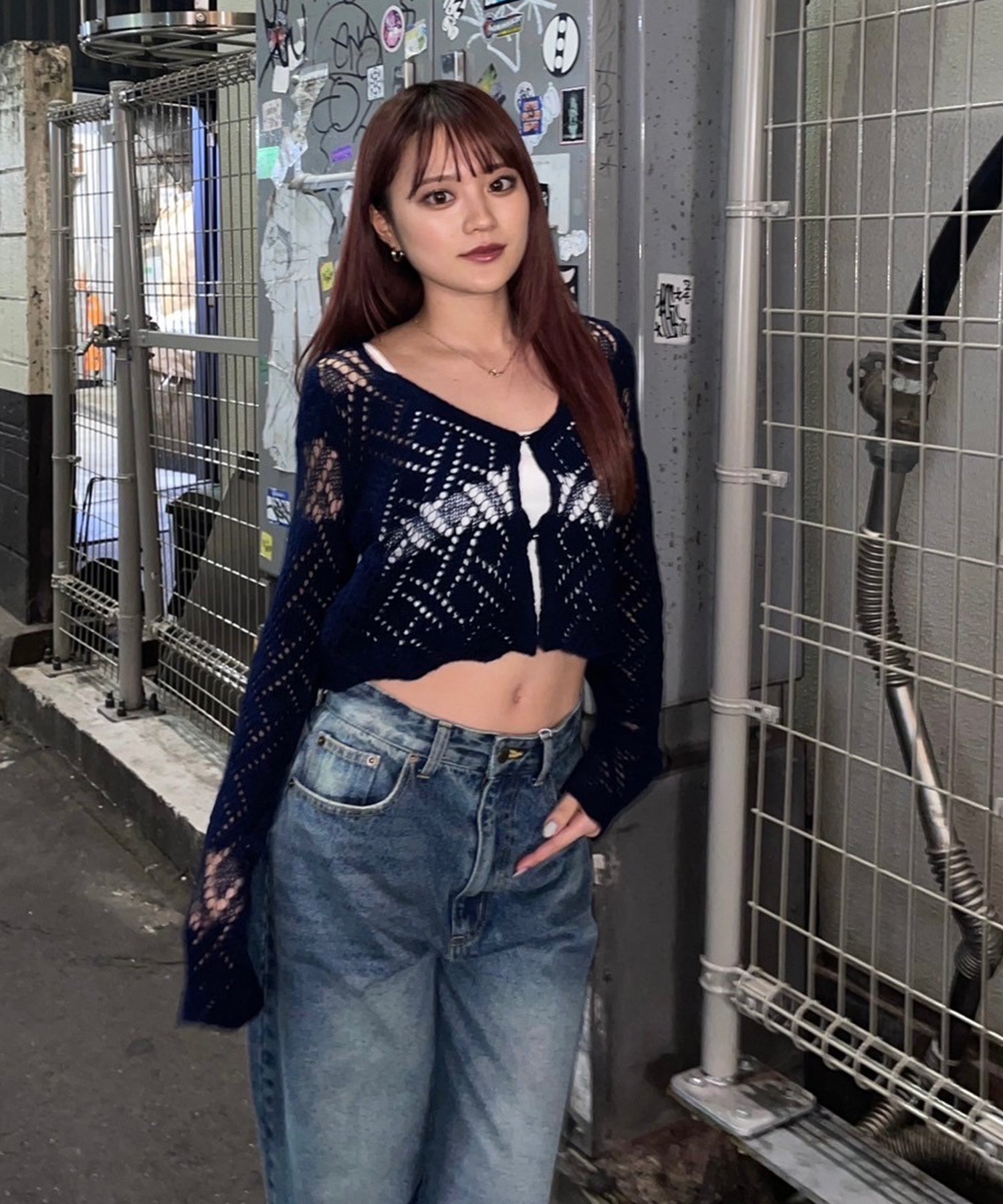 STAFF:153cm/COLOR:NAVY/SIZE:F