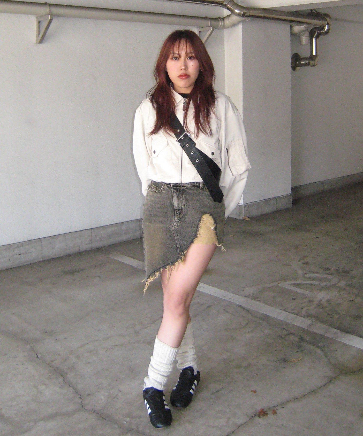 STAFF:158cm/COLOR:WHITE/SIZE:F