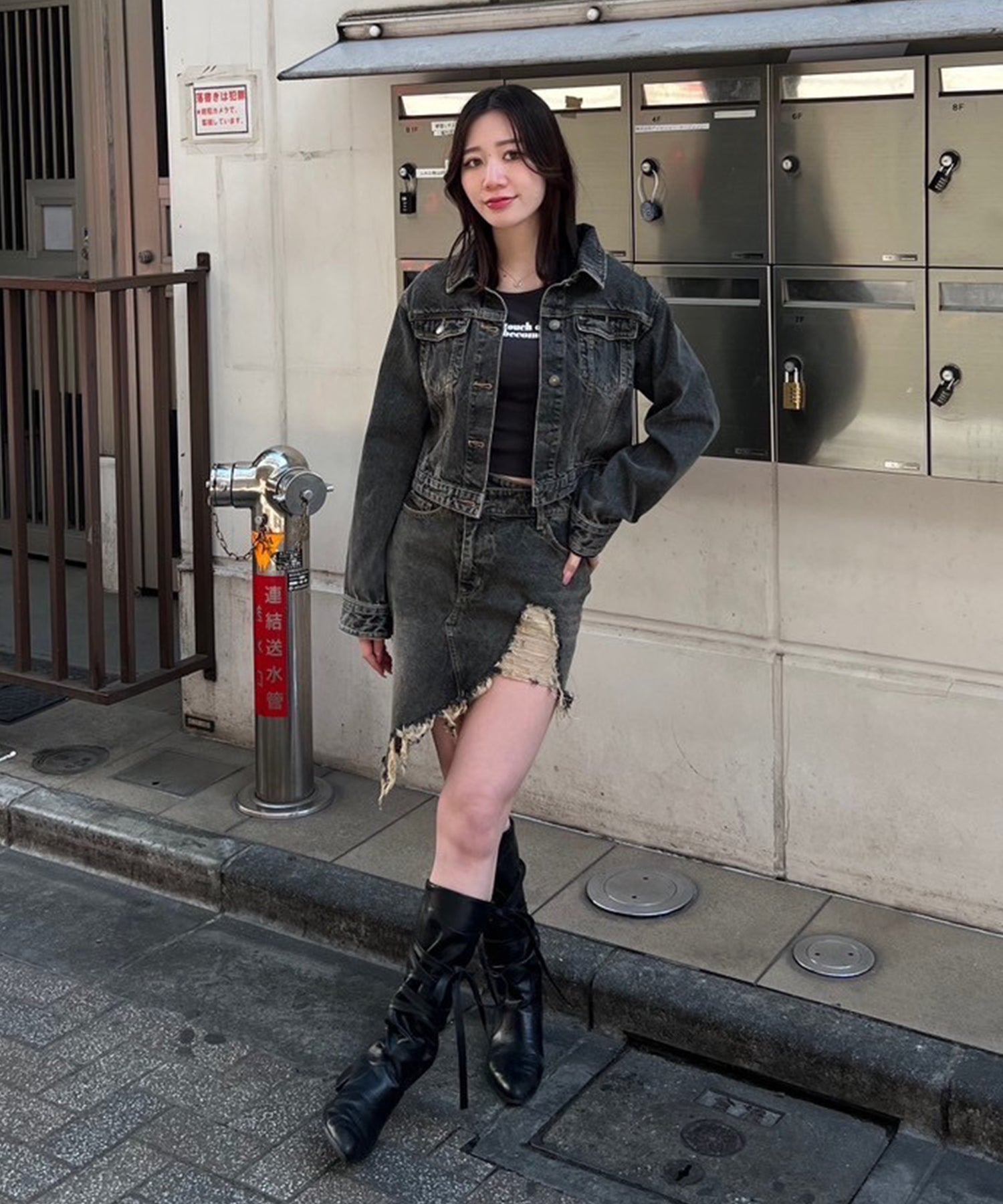 STAFF:160cm/COLOR:BLACK/SIZE:F