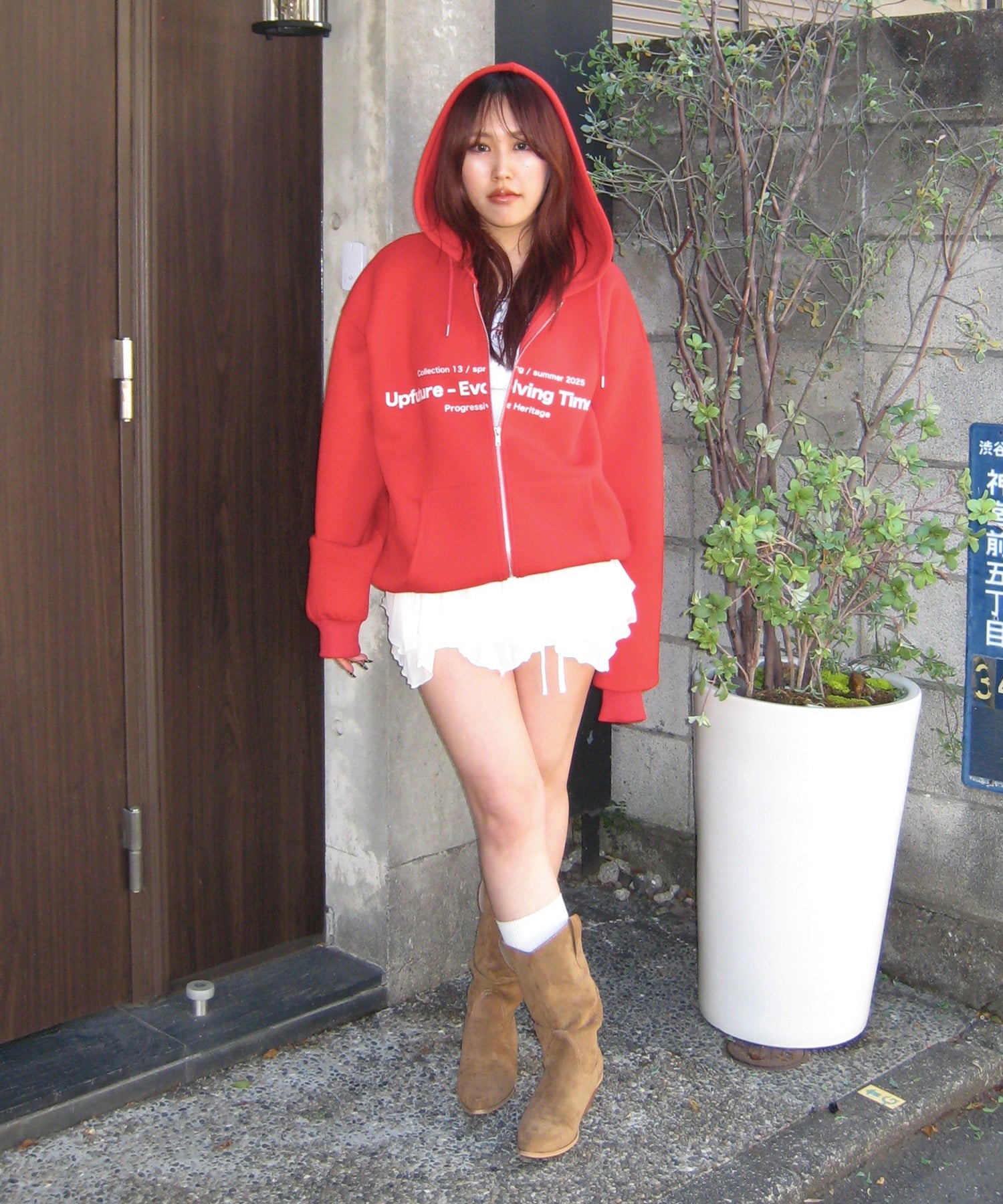 【渋谷109限定カラー】STAFF:158cm/COLOR:RED/SIZE:F