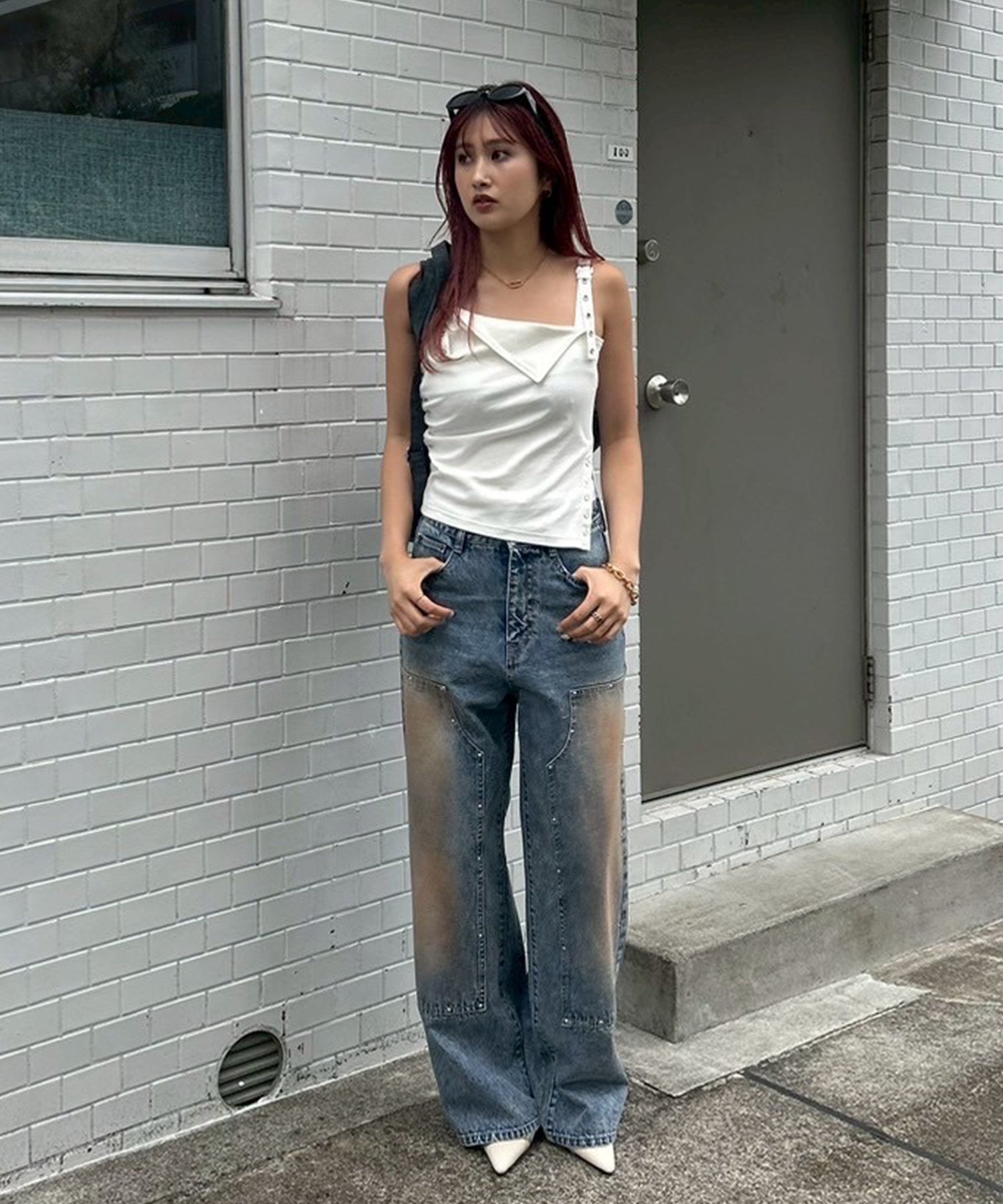 STAFF:163cm/COLOR:WHITE/SIZE:F