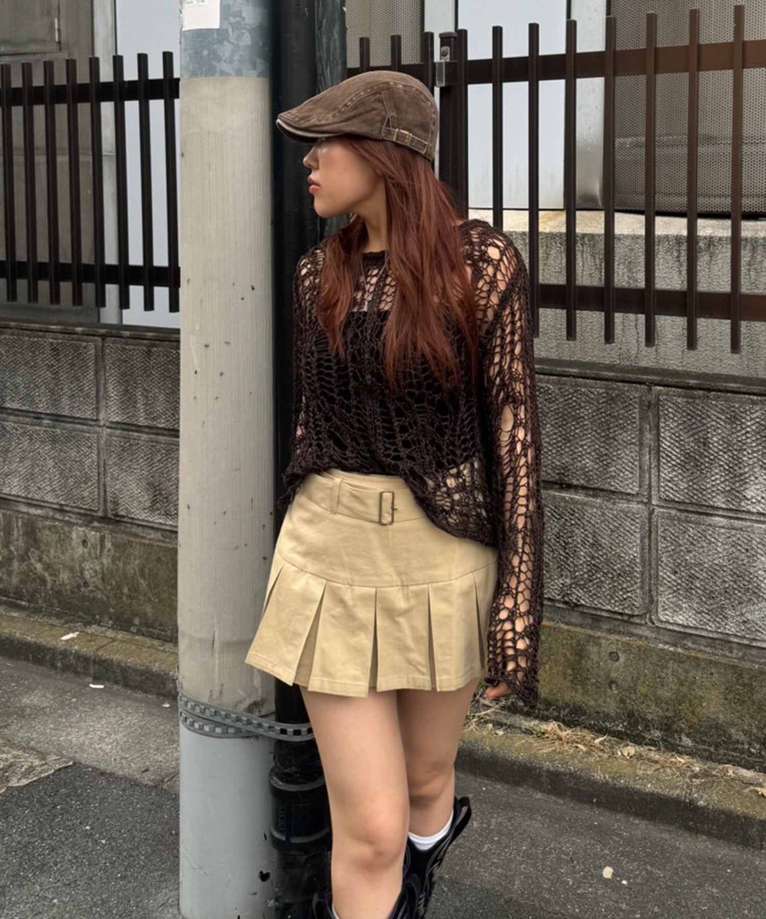 STAFF:158cm/COLOR:BROWN/SIZE:F