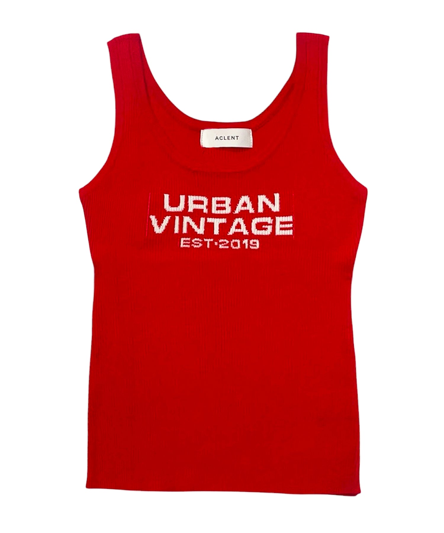 Logo jacquard knit tank