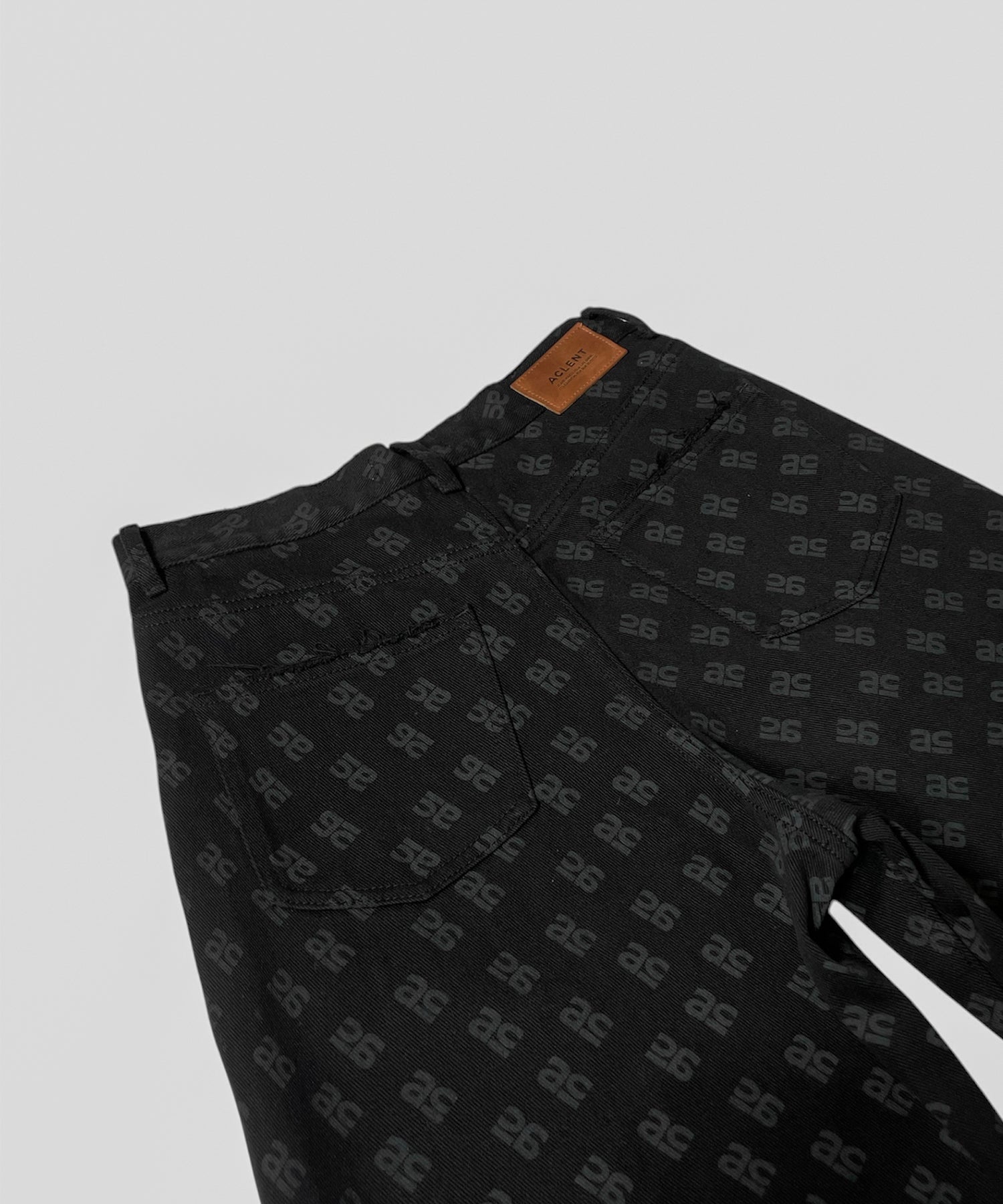Logo print J/W wide straight pants