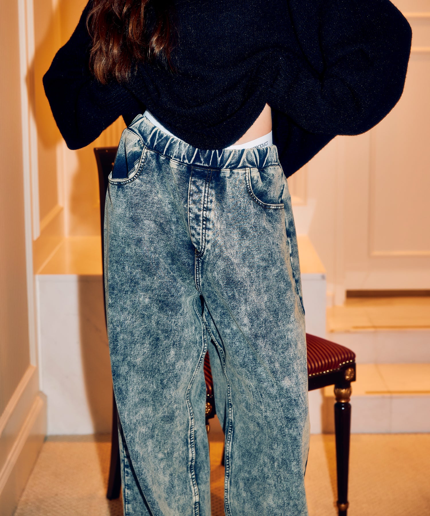 MODEL:163cm/COLOR:BLUE/SIZE:F
