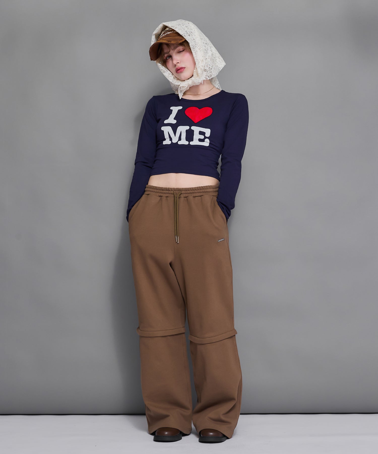 レースモチーフILOVEロゴロンT