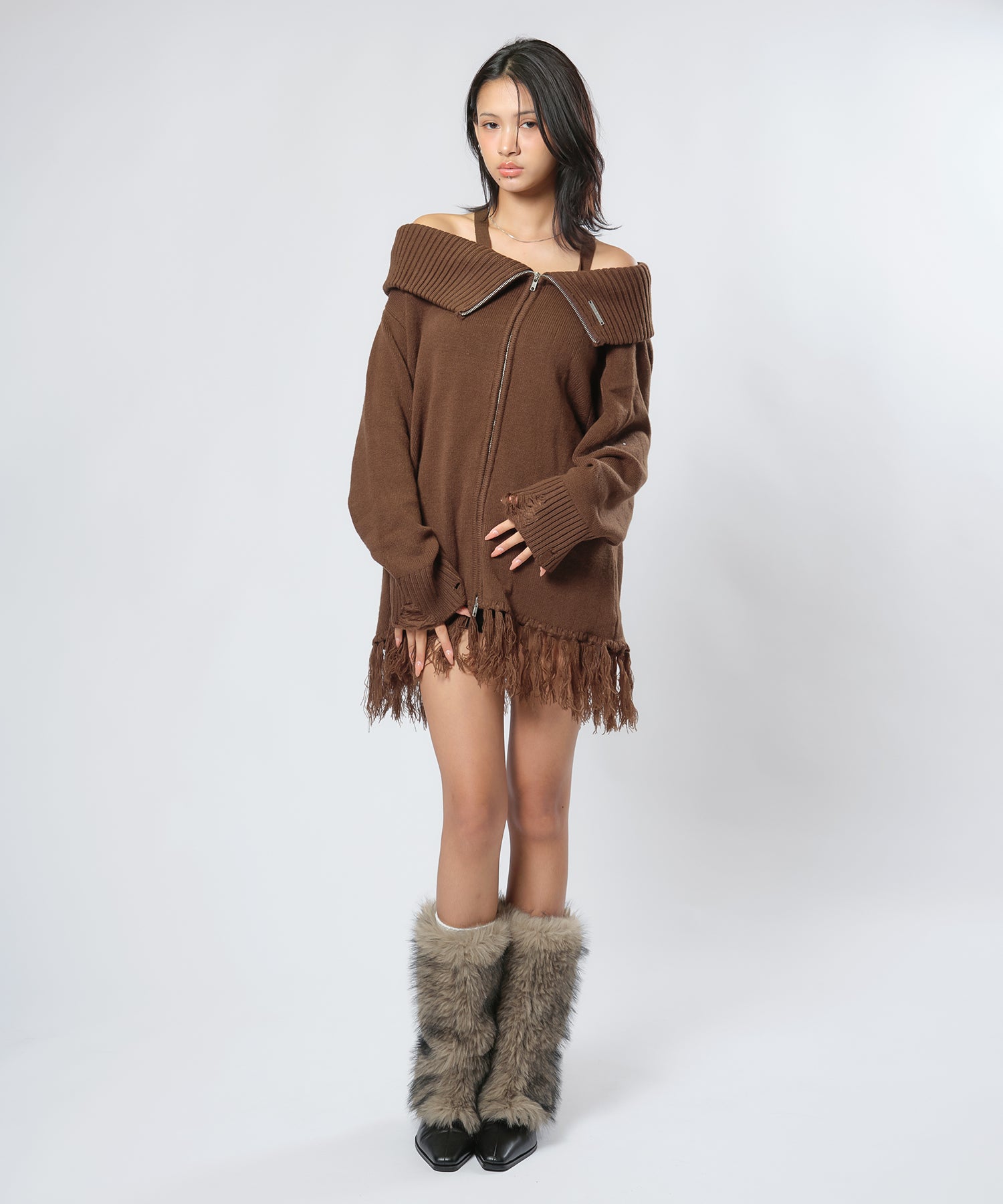 MODEL:170cm/COLOR:BROWN/SIZE:F