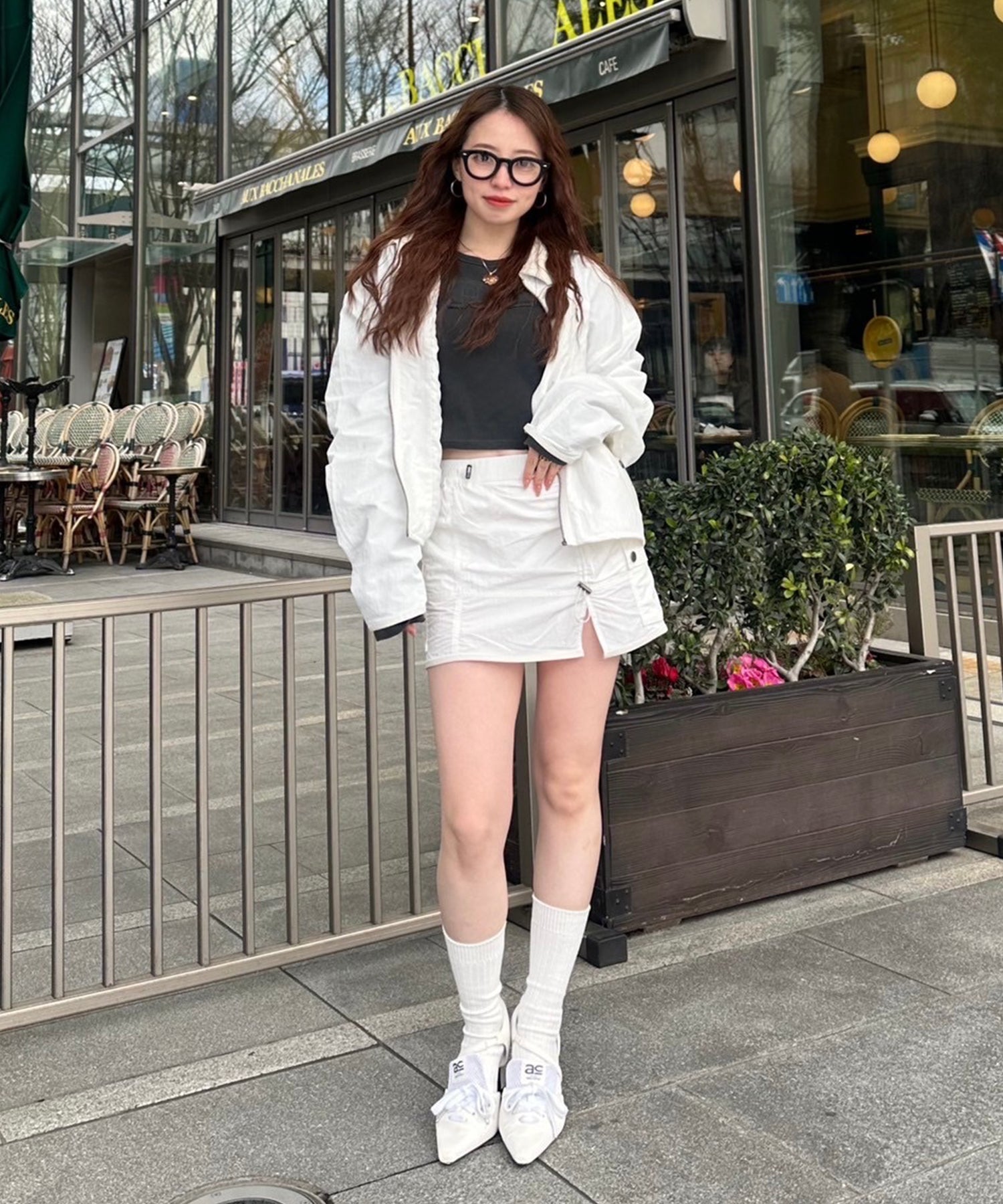STAFF:153cm/COLOR:WHITE/SIZE:F