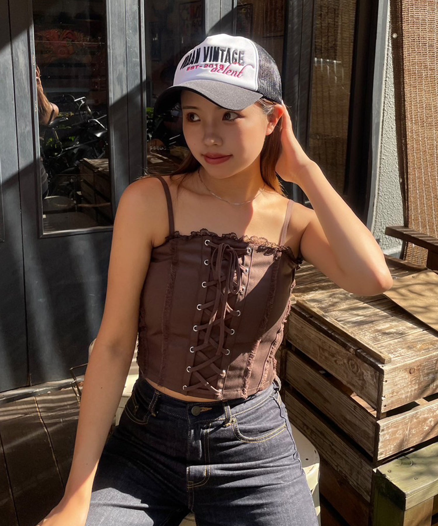 STAFF:163cm/COLOR:BROWN/SIZE:F