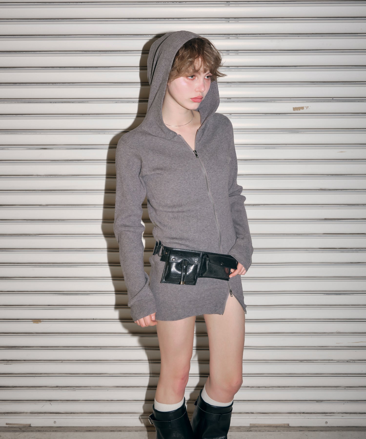 MODEL:170cm/COLOR:GRAY/SIZE:F