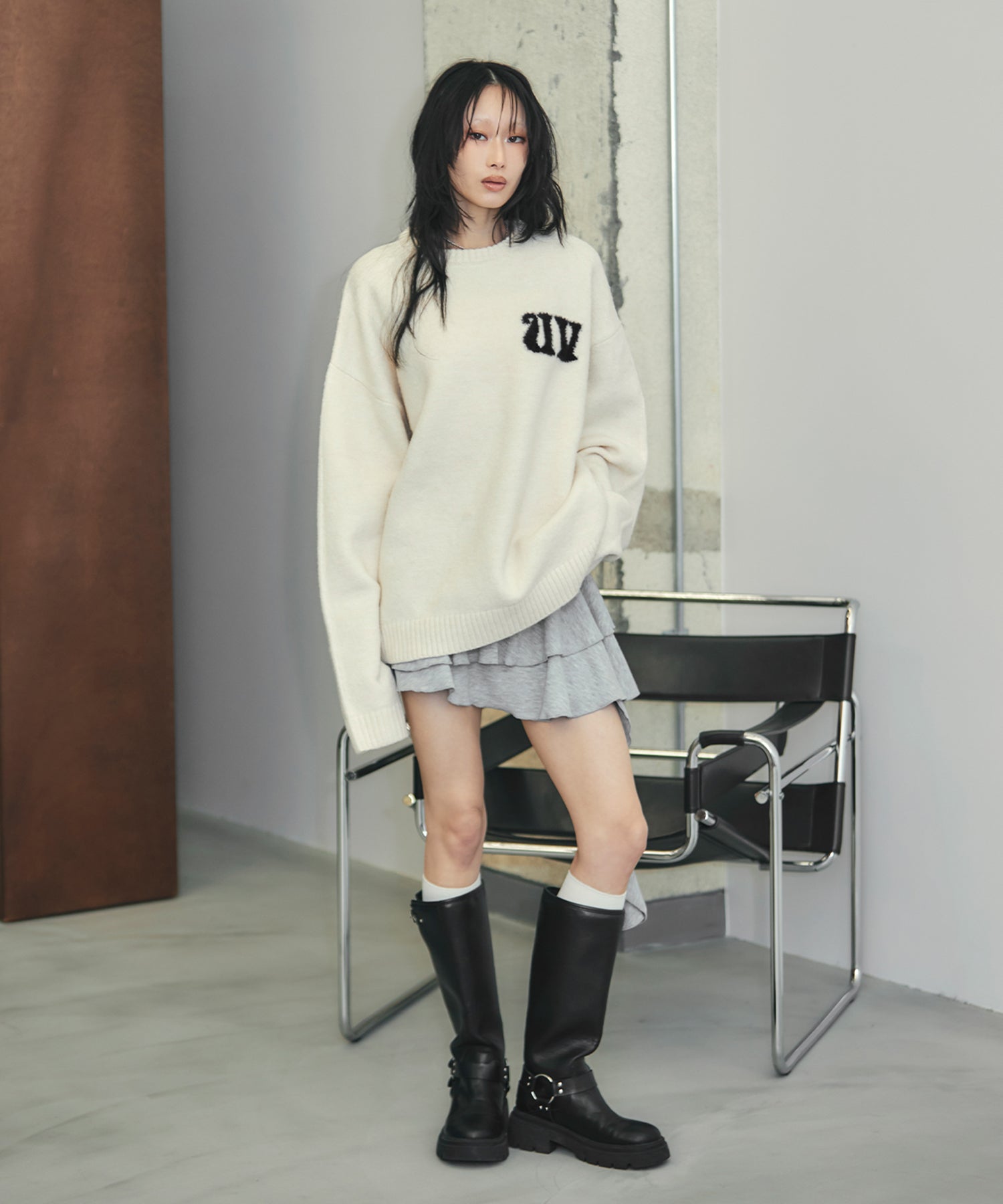 MODEL:170cm/COLOR:IVORY/SIZE:F