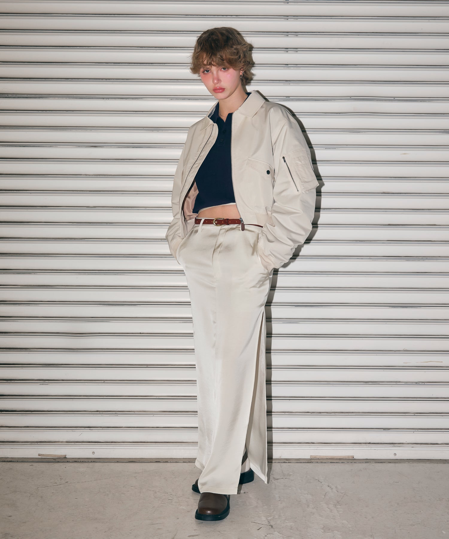 MODEL:170cm/COLOR:IVORY/SIZE:F