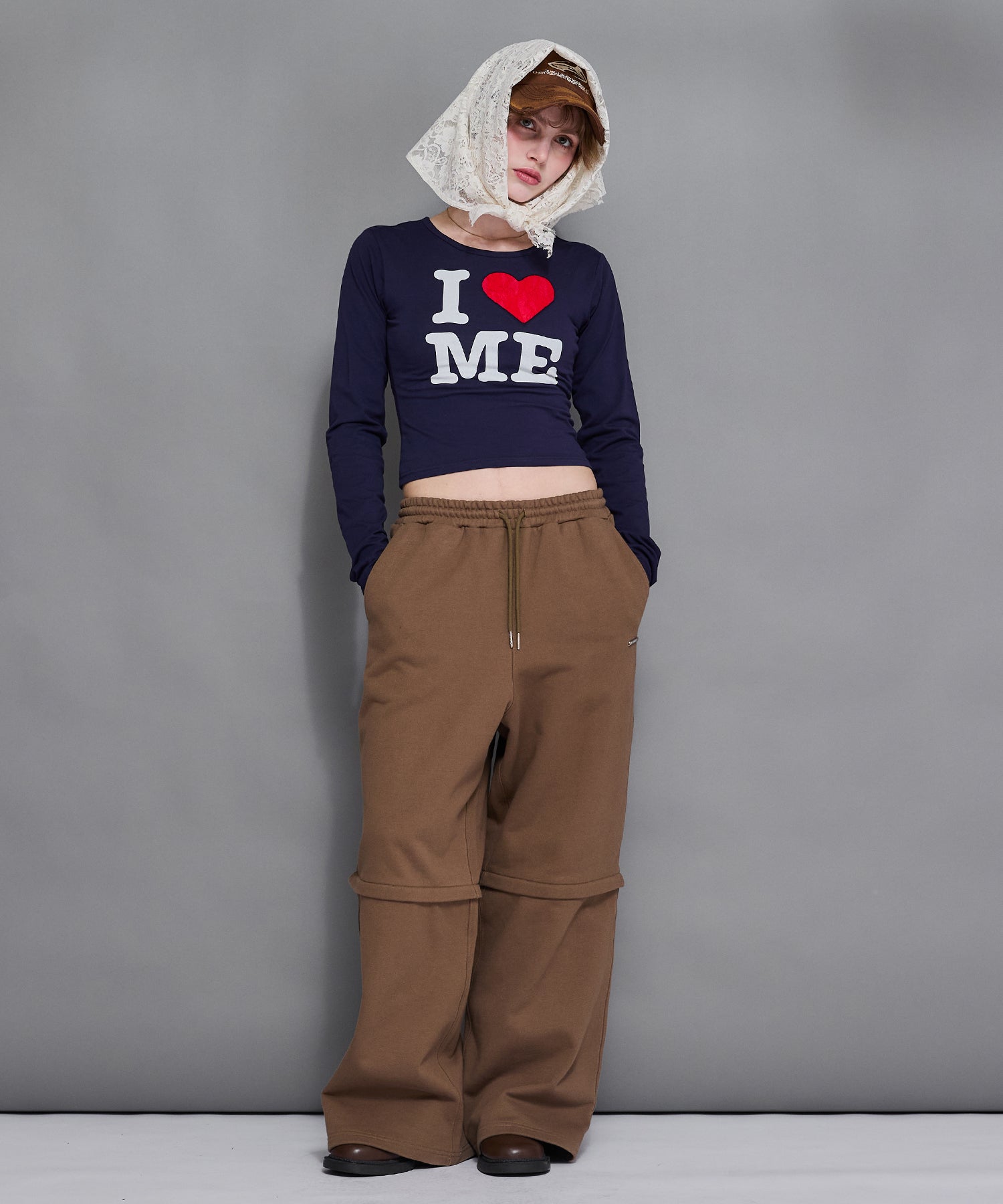 レースモチーフILOVEロゴロンT