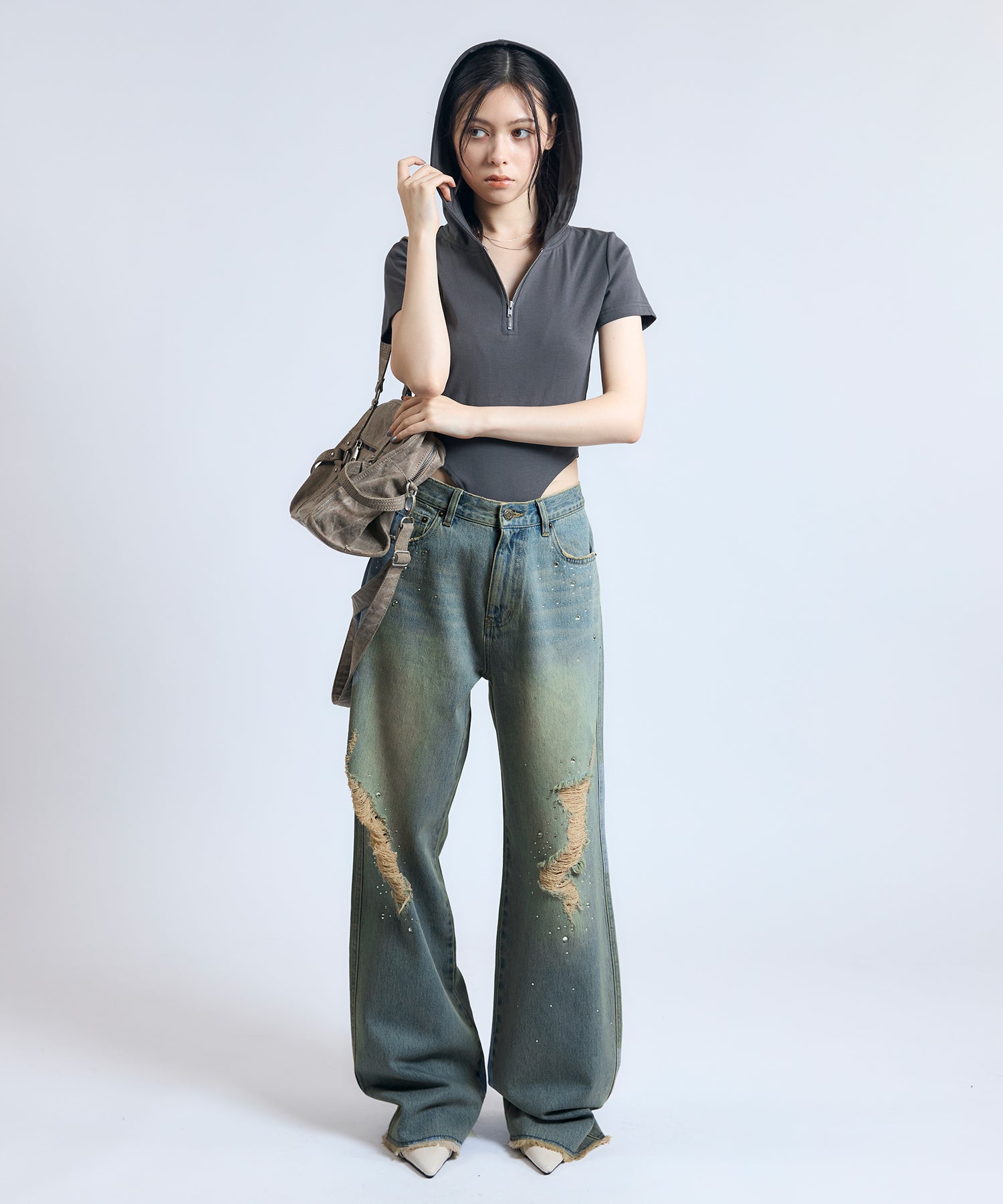MODEL:163cm/COLOR:BLUE/SIZE:M