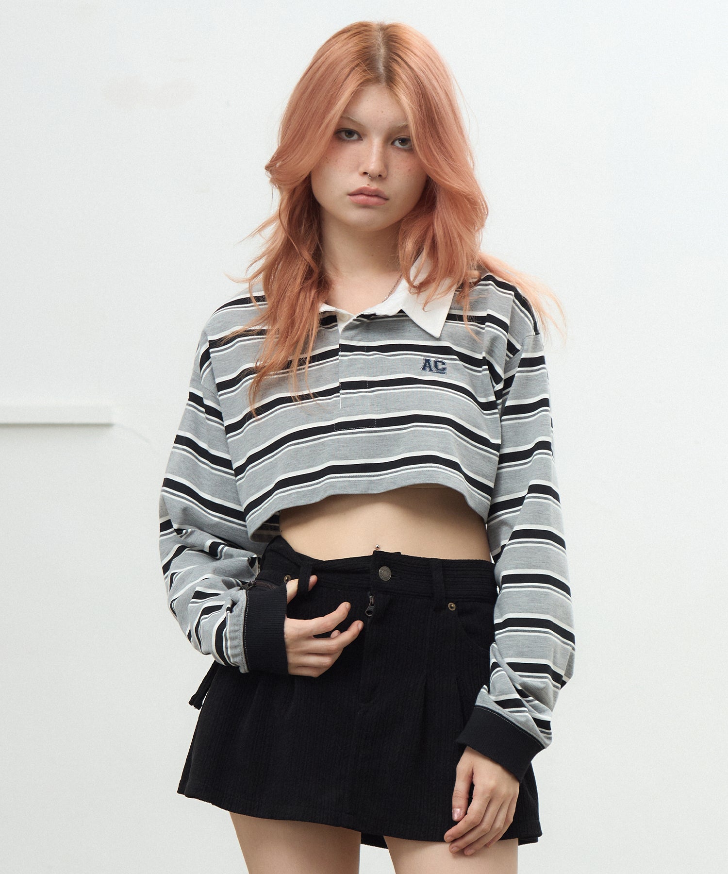 MODEL:170cm/COLOR:GRAY/SIZE:F