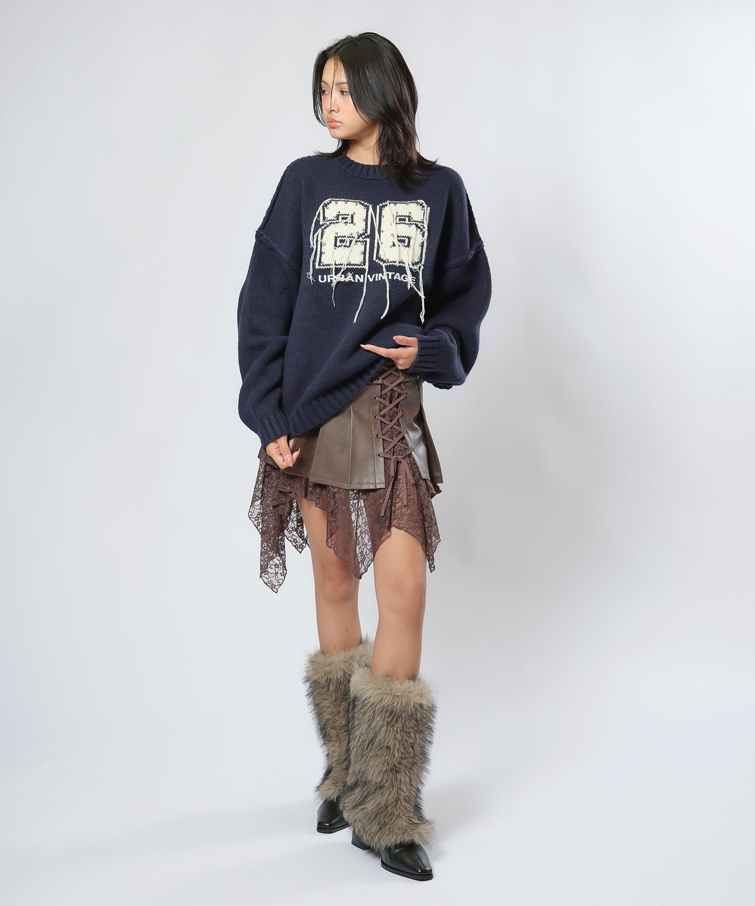 MODEL:163cm/COLOR:BROWN/SIZE:M