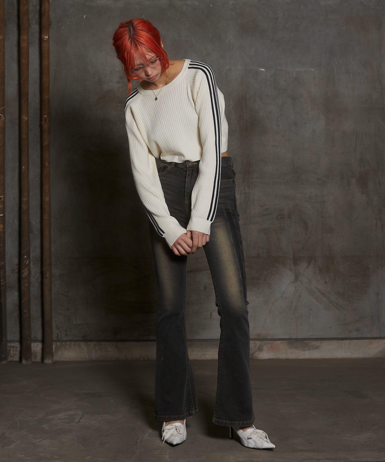 MODEL:172cm/COLOR:BLACK/SIZE:M