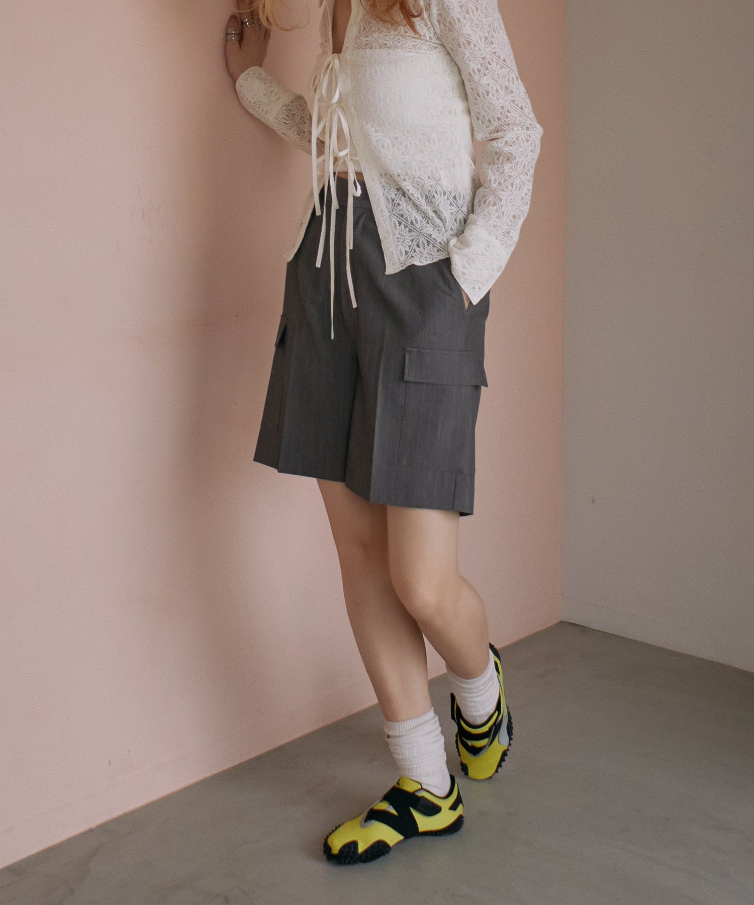 MODEL:170cm/COLOR:GRAY/SIZE:F