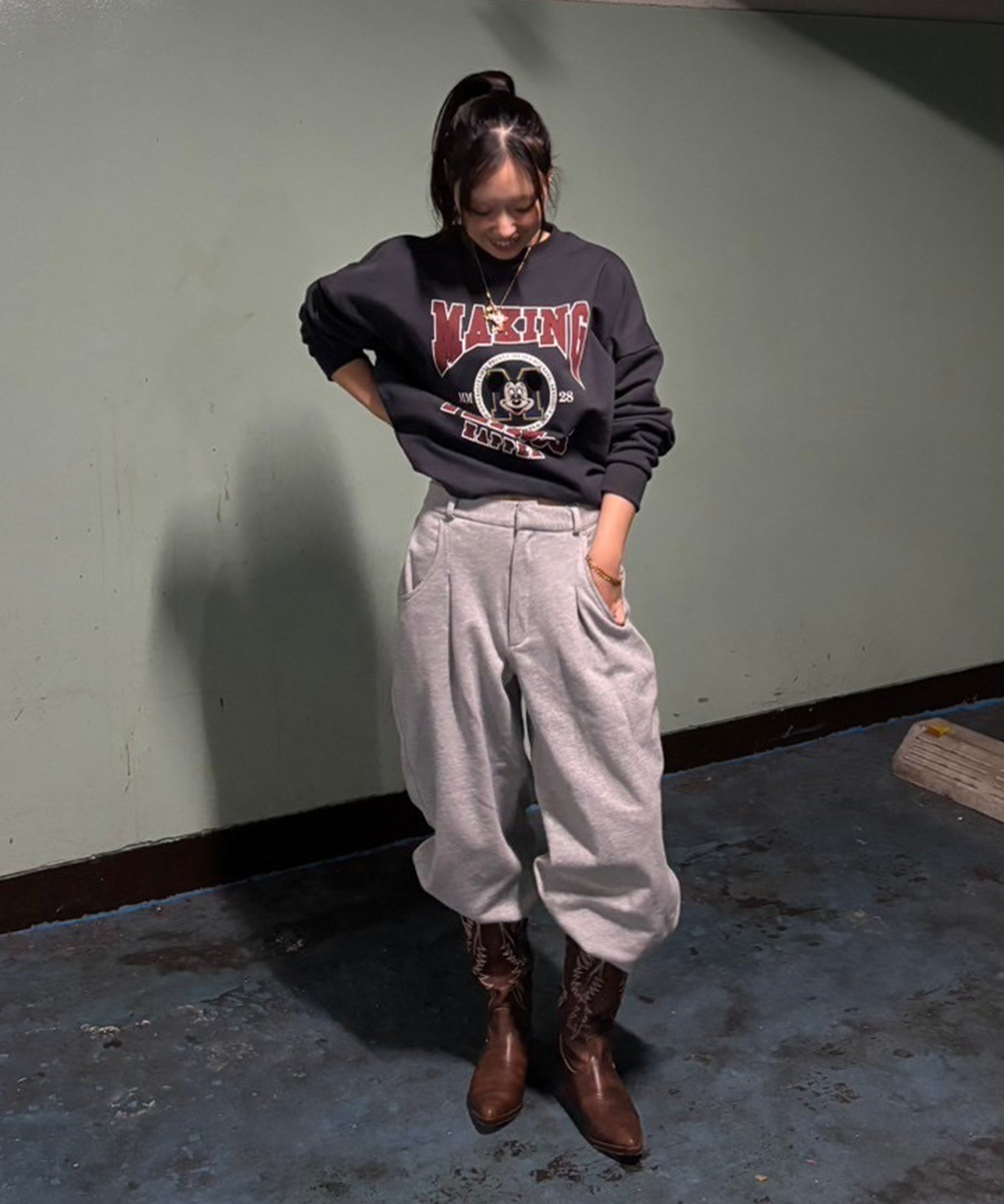 STAFF:163cm/COLOR:DARK GRAY/SIZE:F