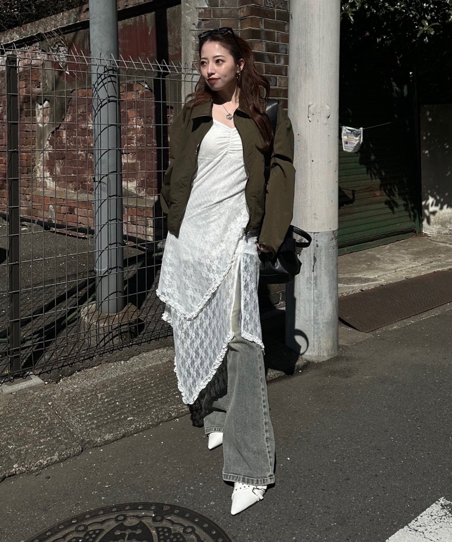 STAFF:153cm/COLOR:WHITE/SIZE:S