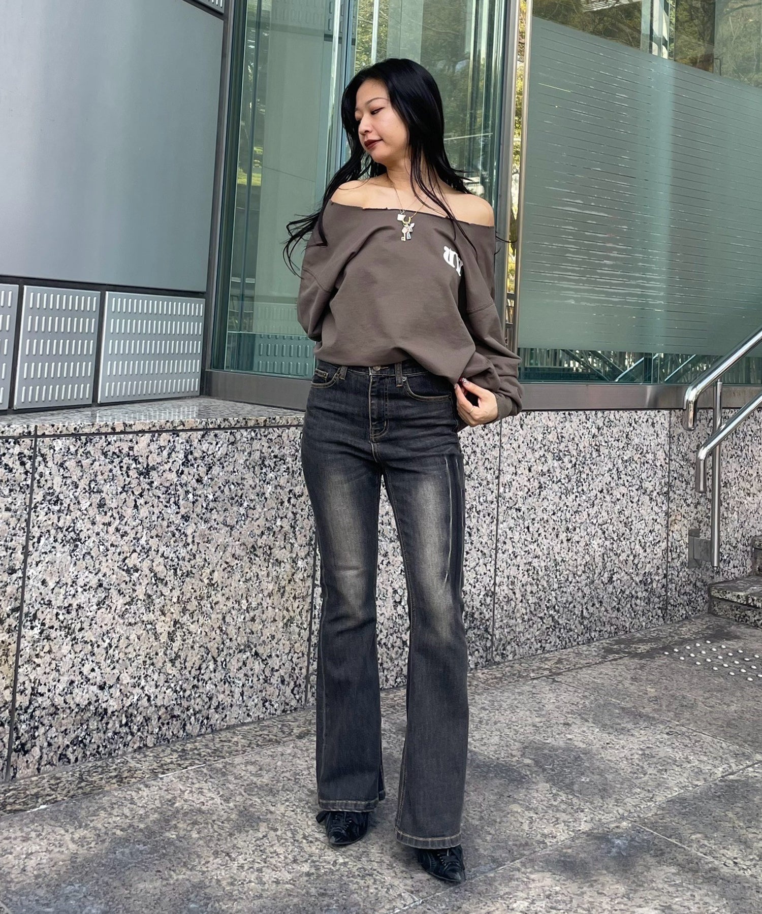 STAFF:155cm/COLOR:BLACK