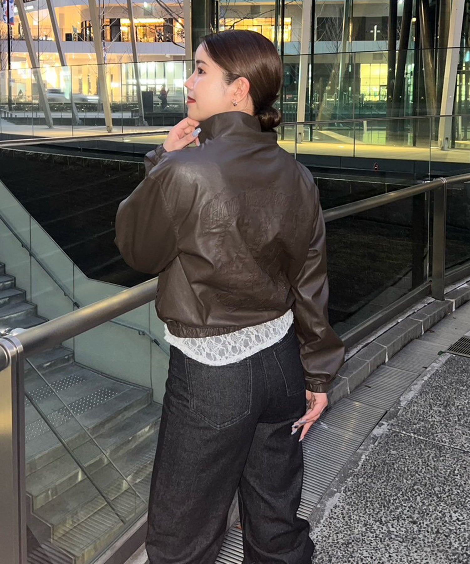 STAFF:163cm/COLOR:BROWN/SIZE:F