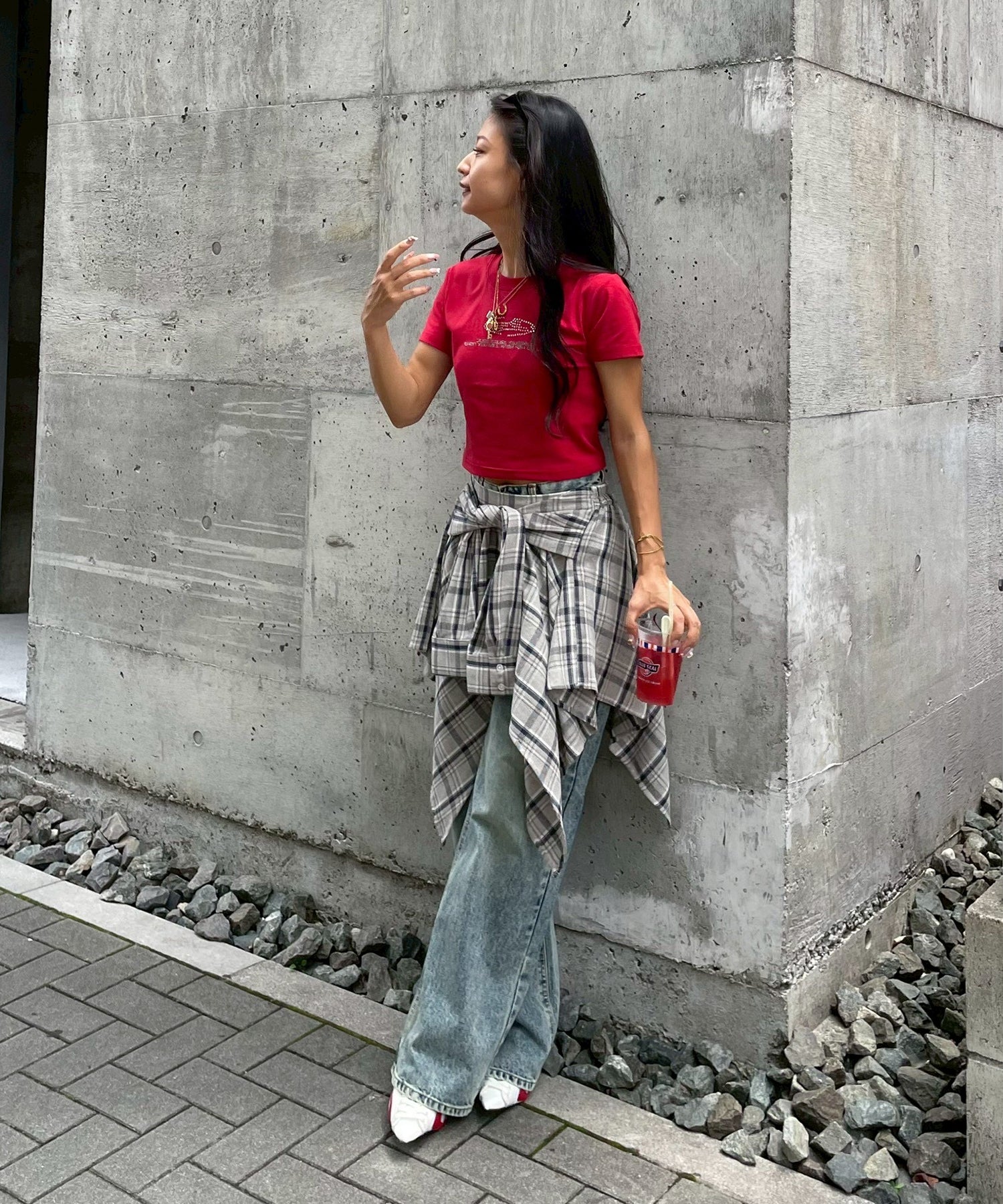 STAFF:155cm/COLOR:RED/SIZE:F