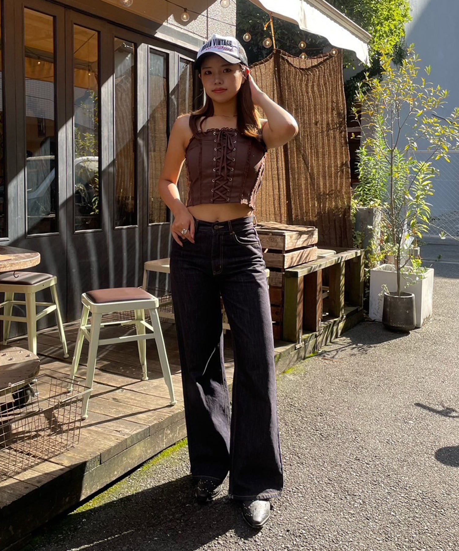 STAFF:163cm/COLOR:BROWN/SIZE:F