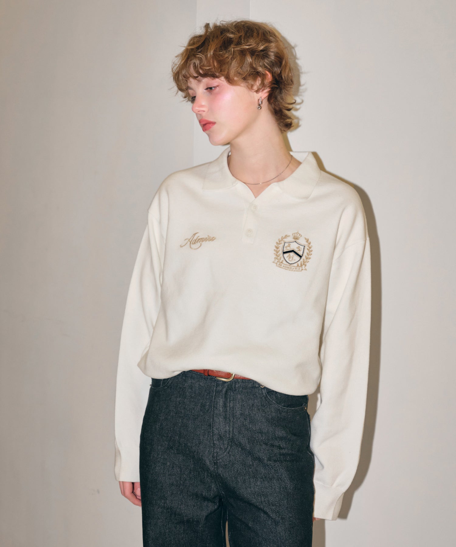 MODEL:170cm/COLOR:WHITE/SIZE:F