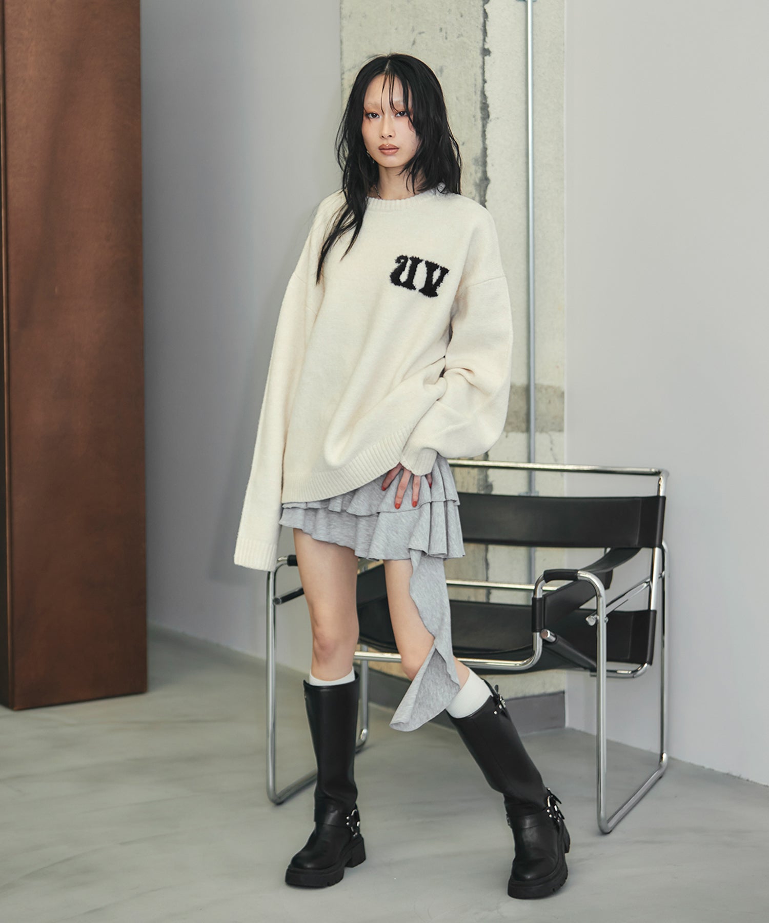 MODEL:170cm/COLOR:IVORY/SIZE:F