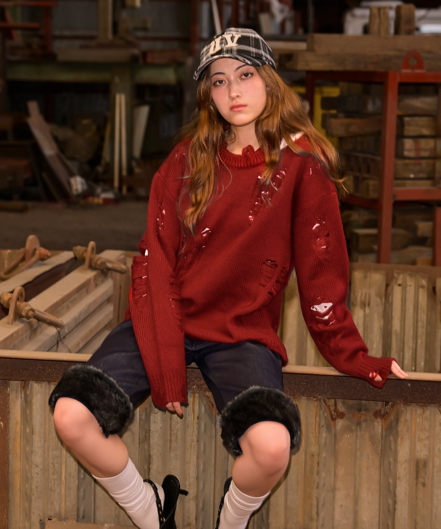 MODEL:163cm/COLOR:RED/SIZE:F