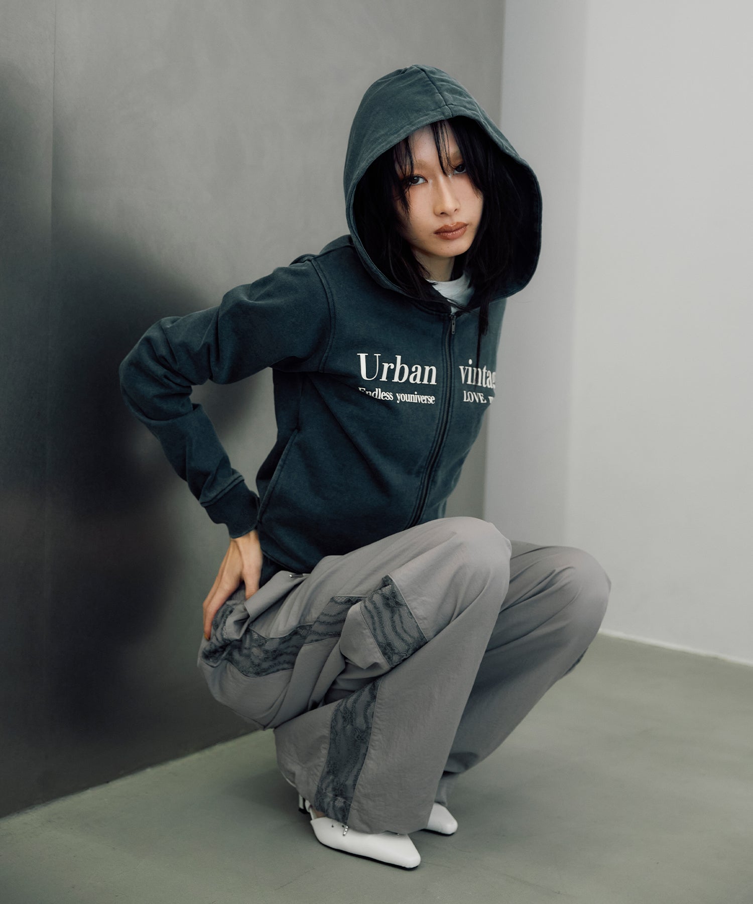 MODEL:170cm/COLOR:GRAY/SIZE:F