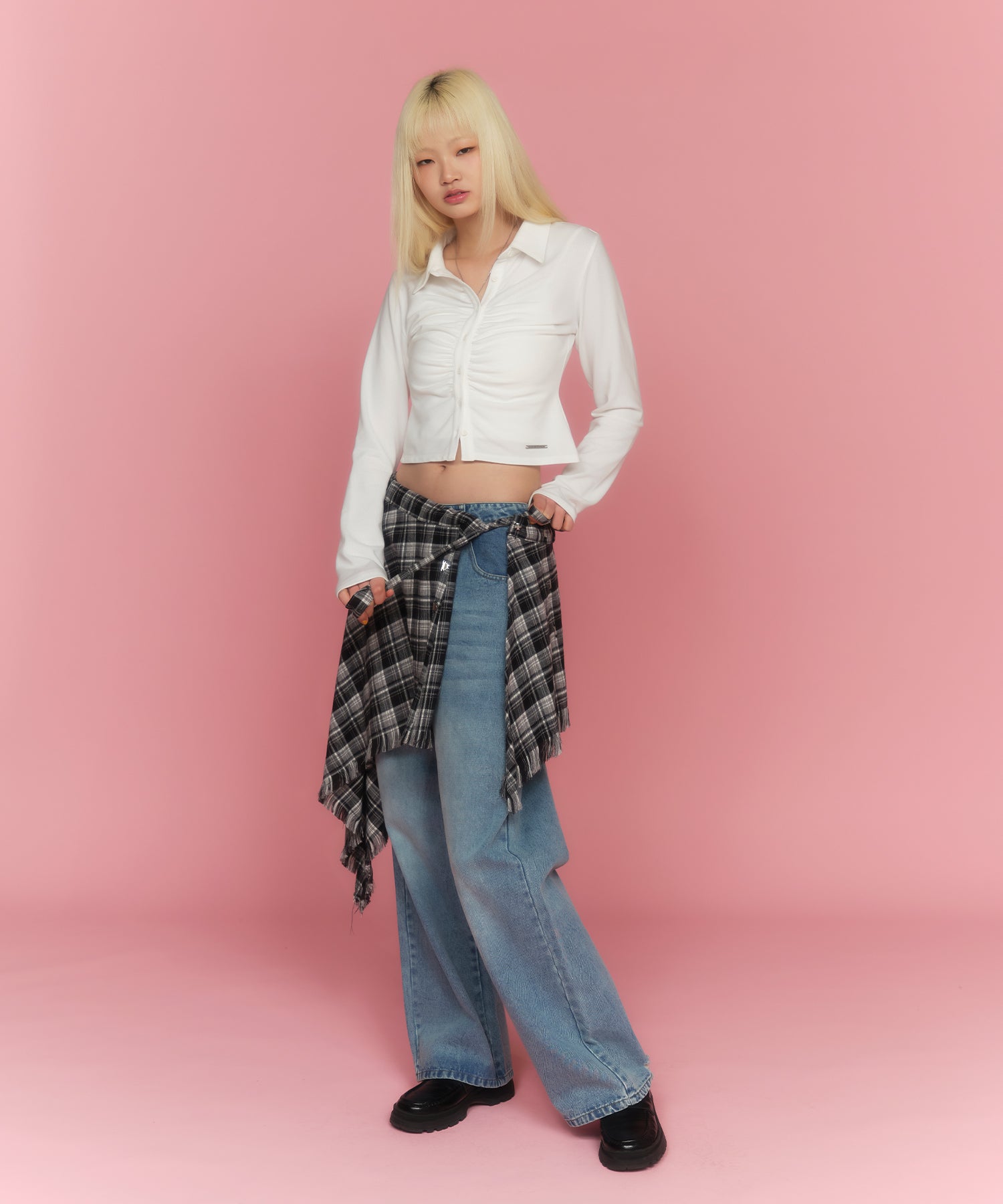 MODEL:174cm/COLOR:LIGHT BLUE/SIZE:M