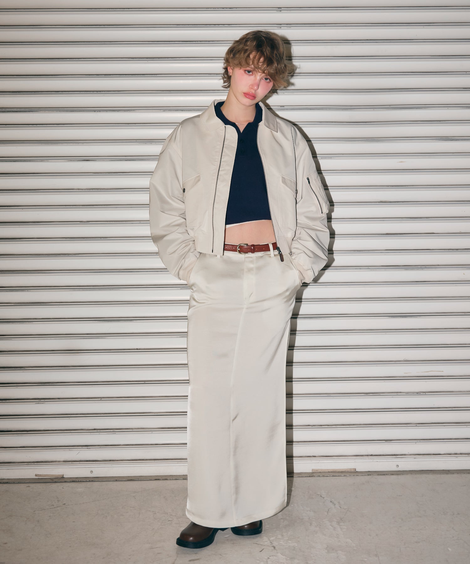 MODEL:170cm/COLOR:IVORY/SIZE:F