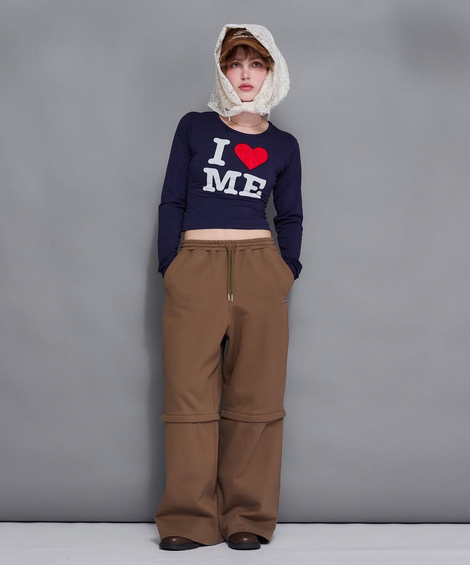 レースモチーフILOVEロゴロンT