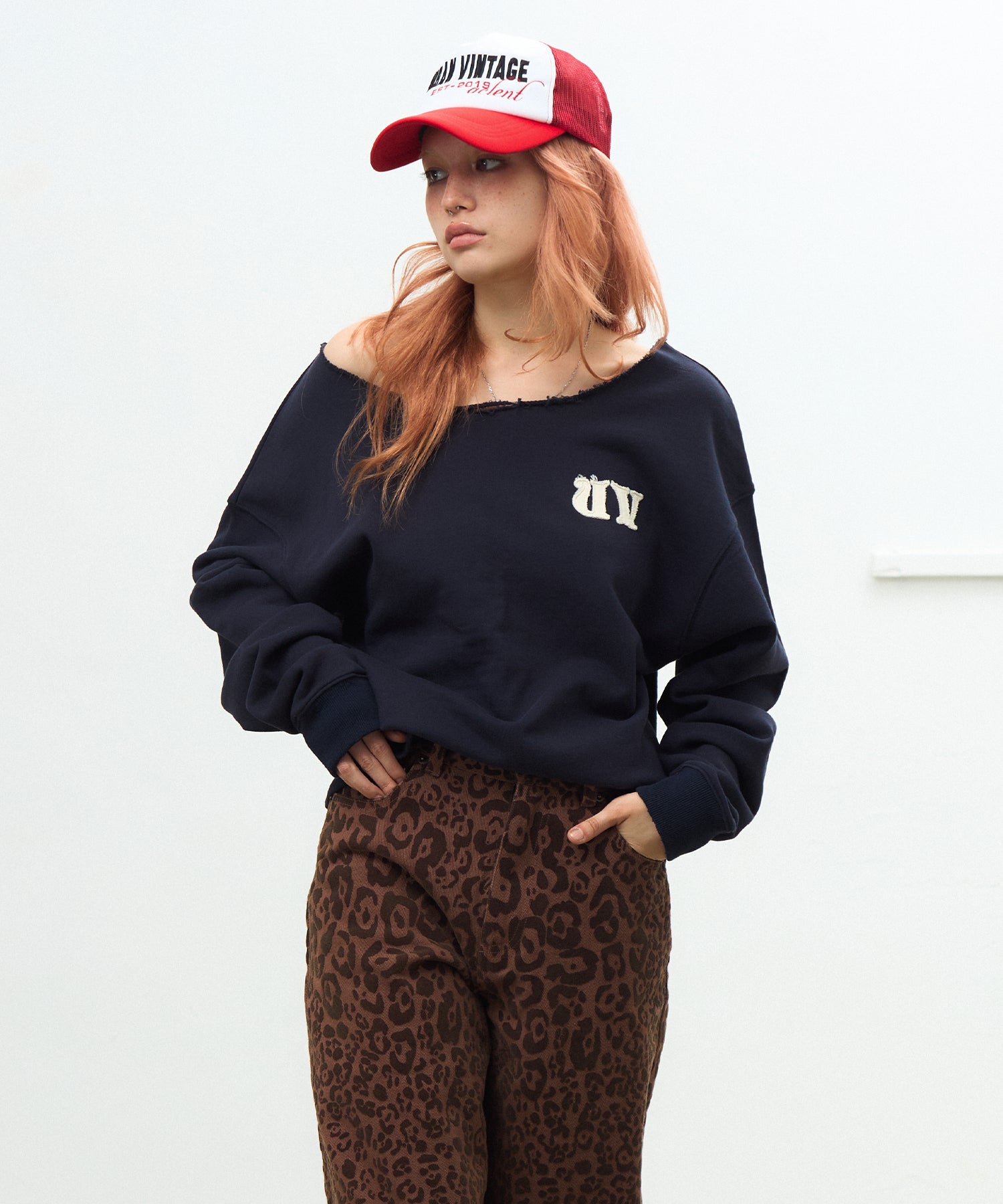 MODEL:170cm/COLOR:NAVY/SIZE:F