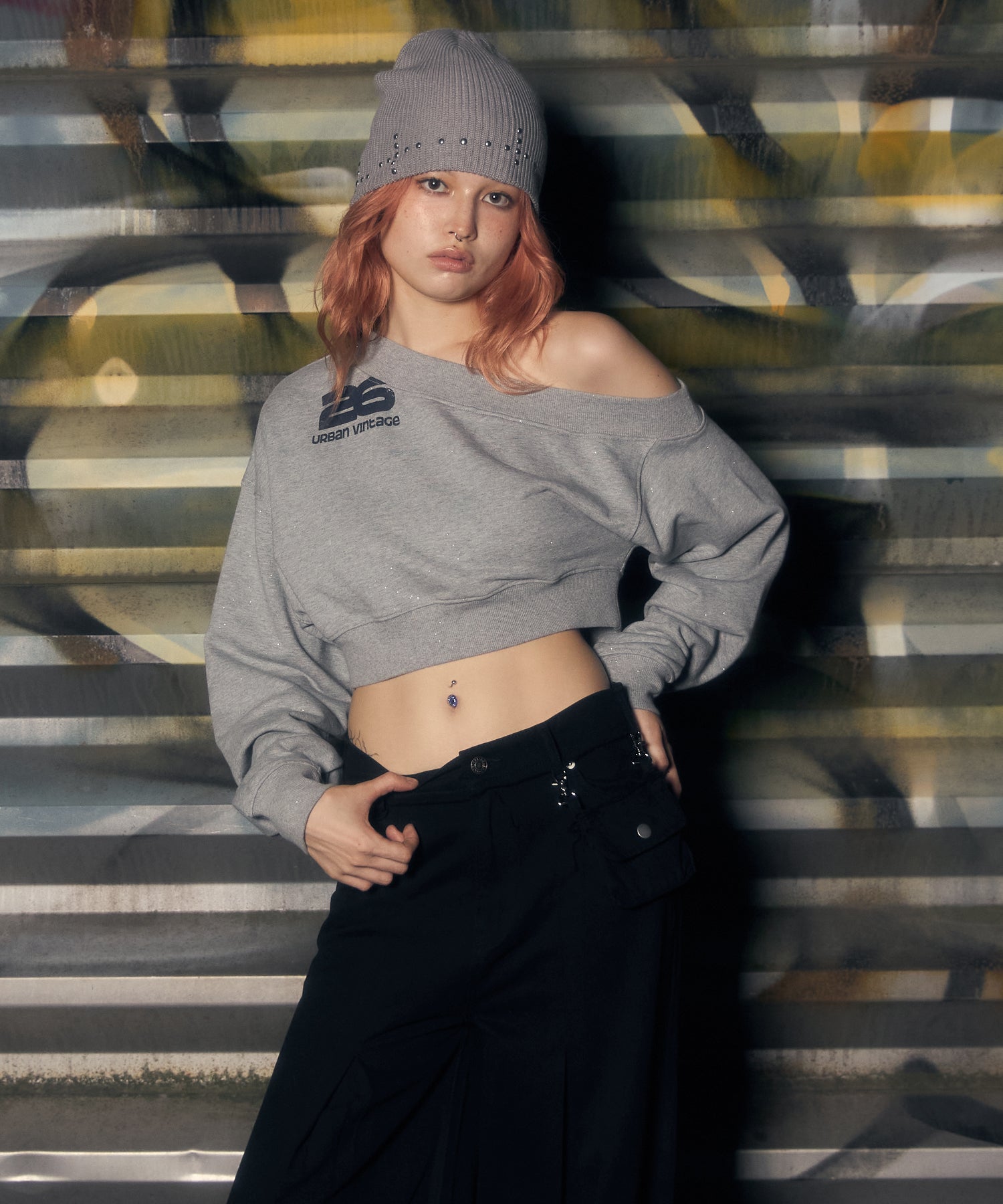 MODEL:170cm/COLOR:GRAY/SIZE:F