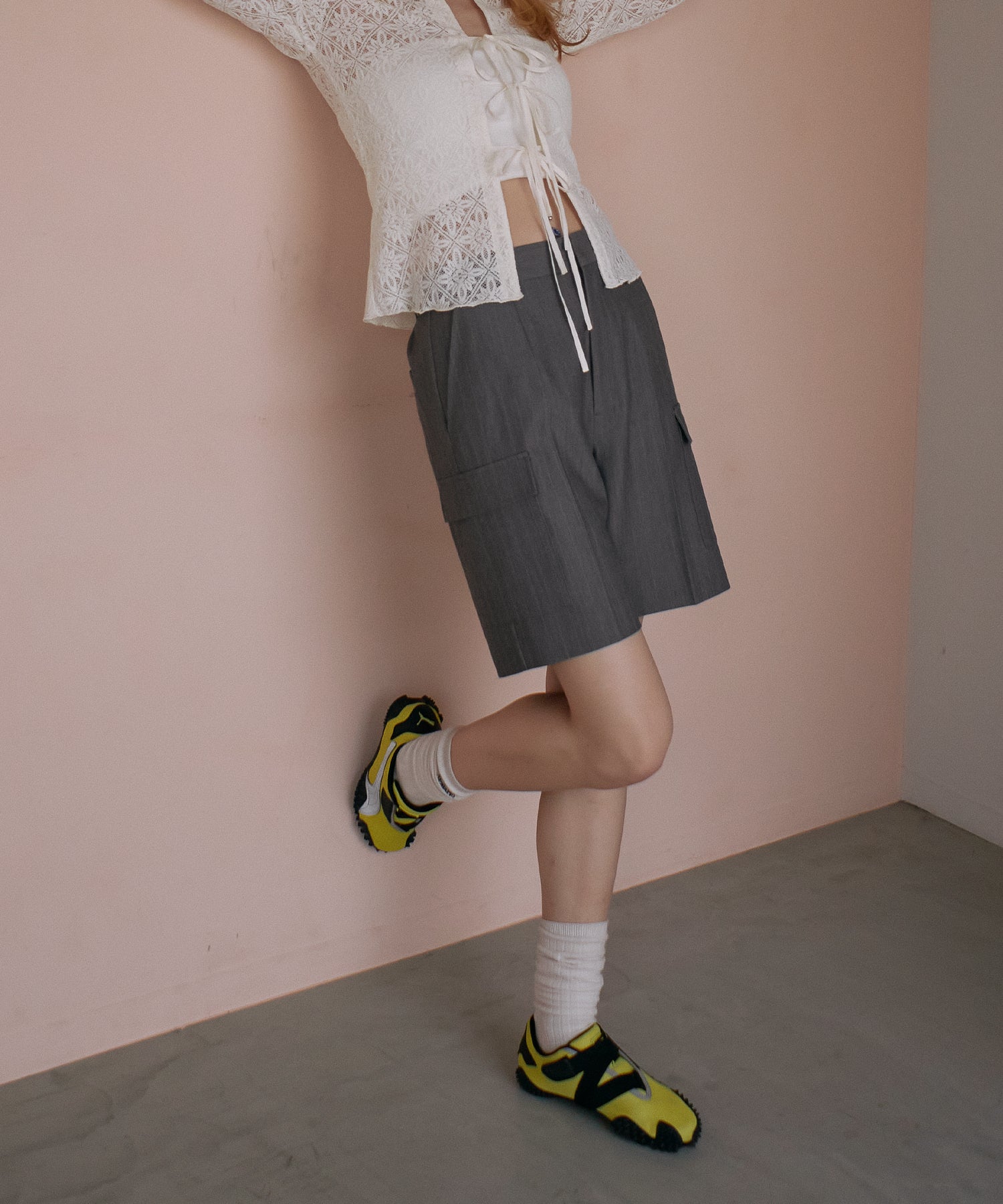 MODEL:170cm/COLOR:GRAY/SIZE:F