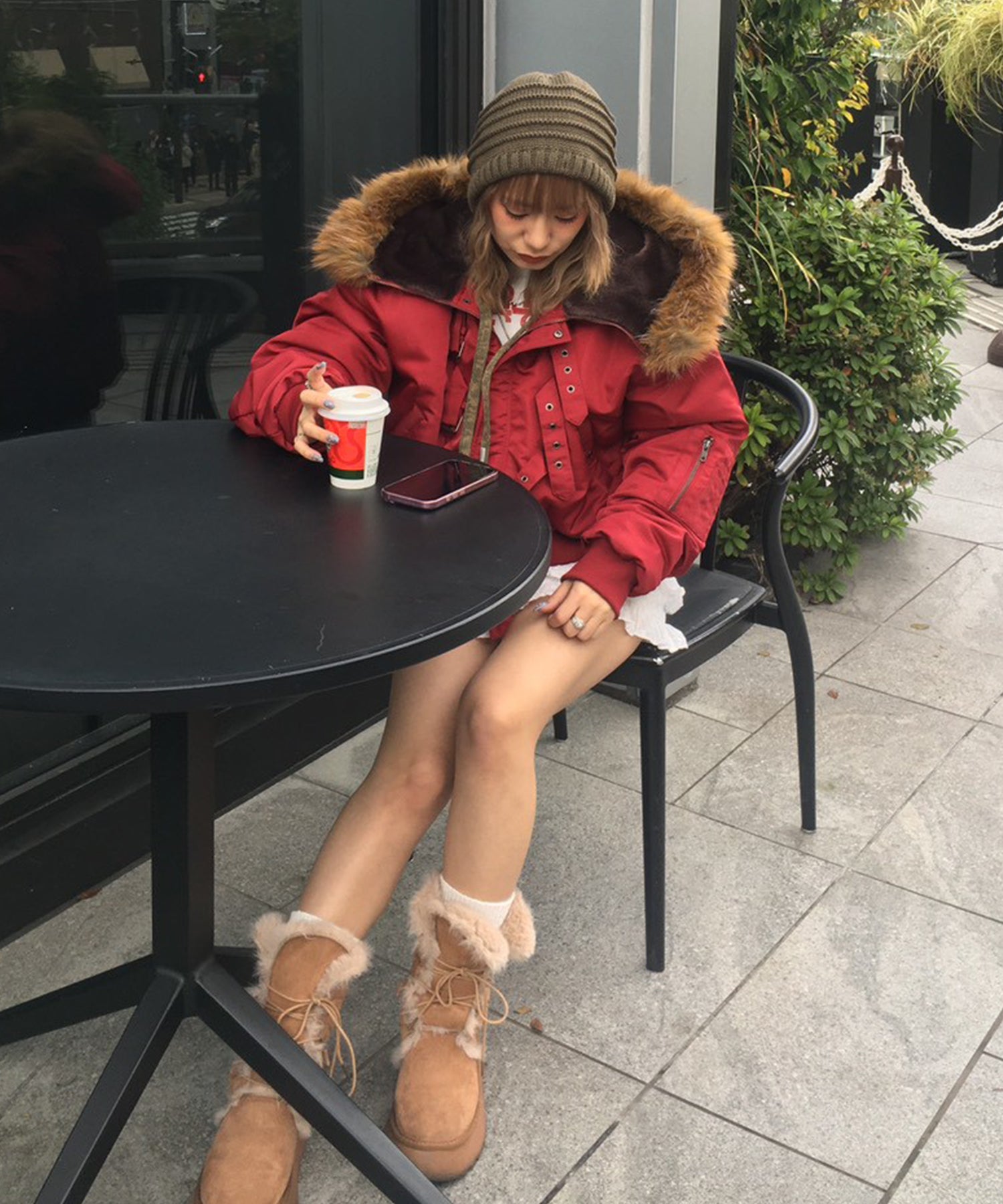 STAFF:151cm/COLOR:RED/SIZE:F