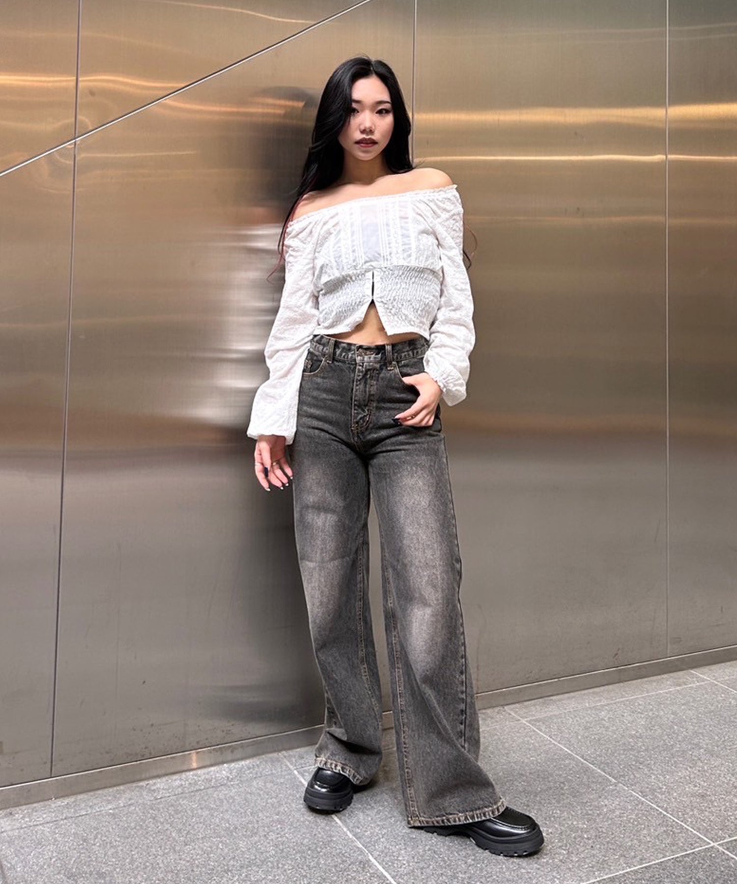 STAFF:157cm/COLOR:WHITE/SIZE:F