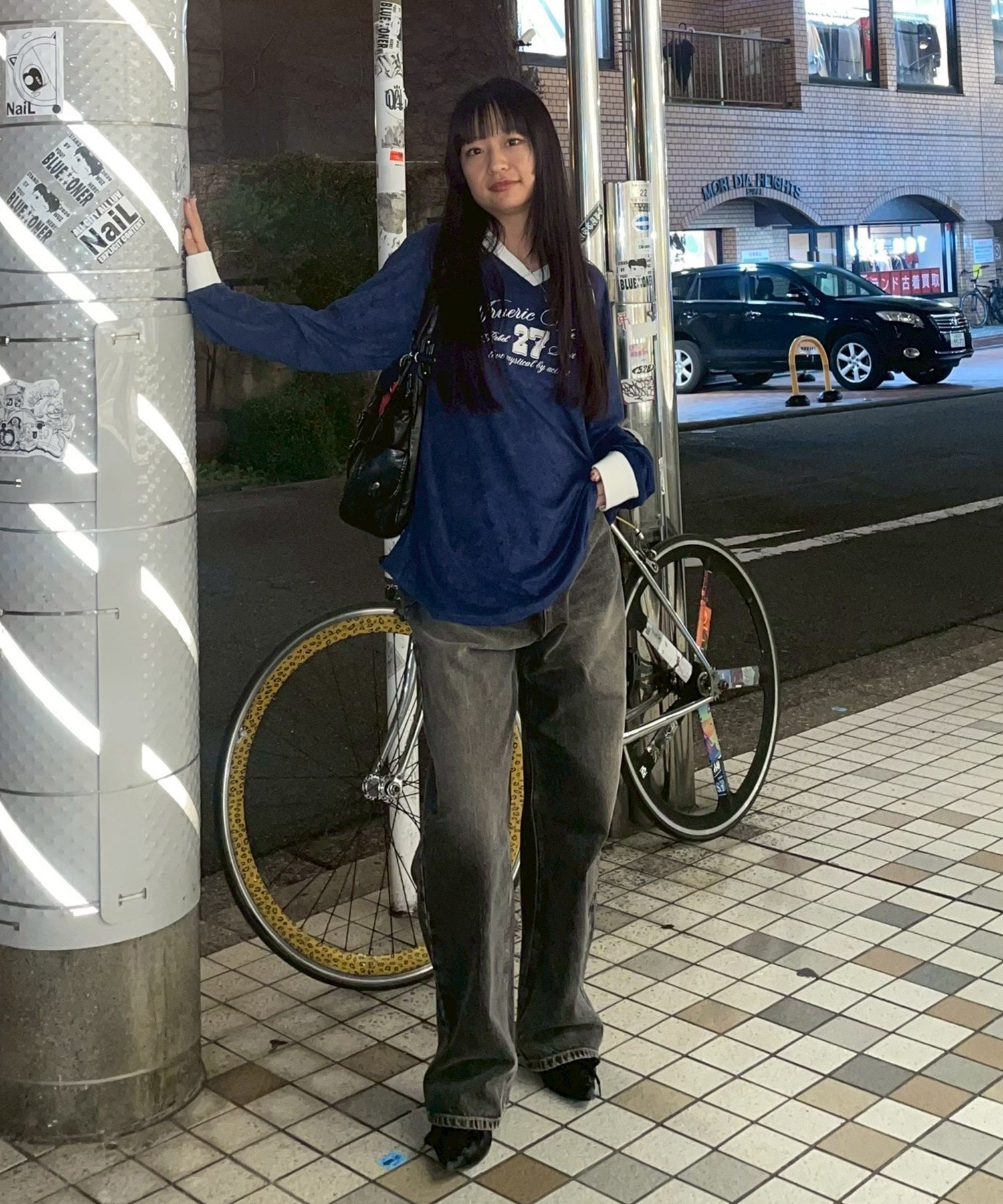 STAFF:155cm/COLOR:NAVY/SIZE:F