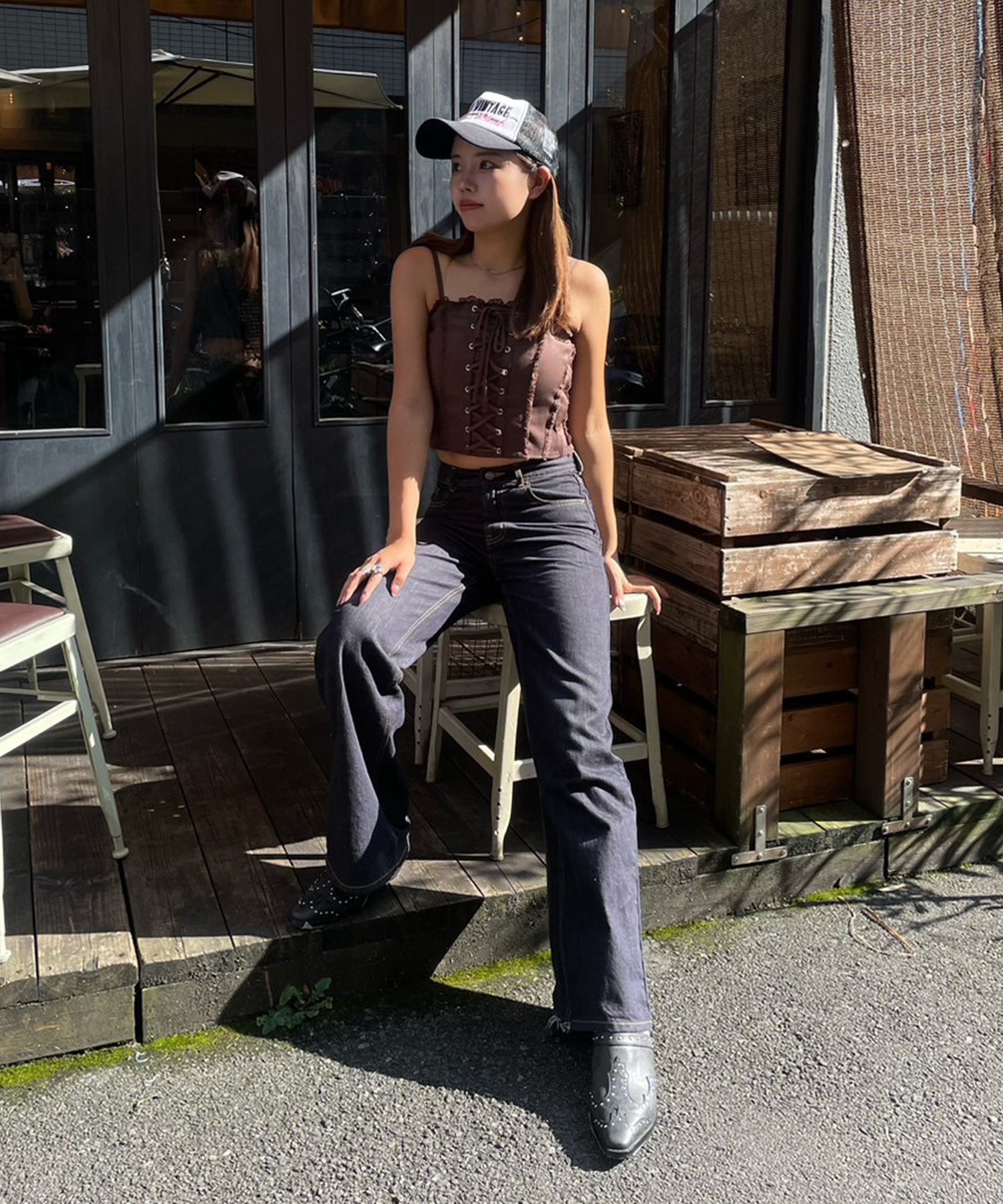 STAFF:163cm/COLOR:BROWN/SIZE:F