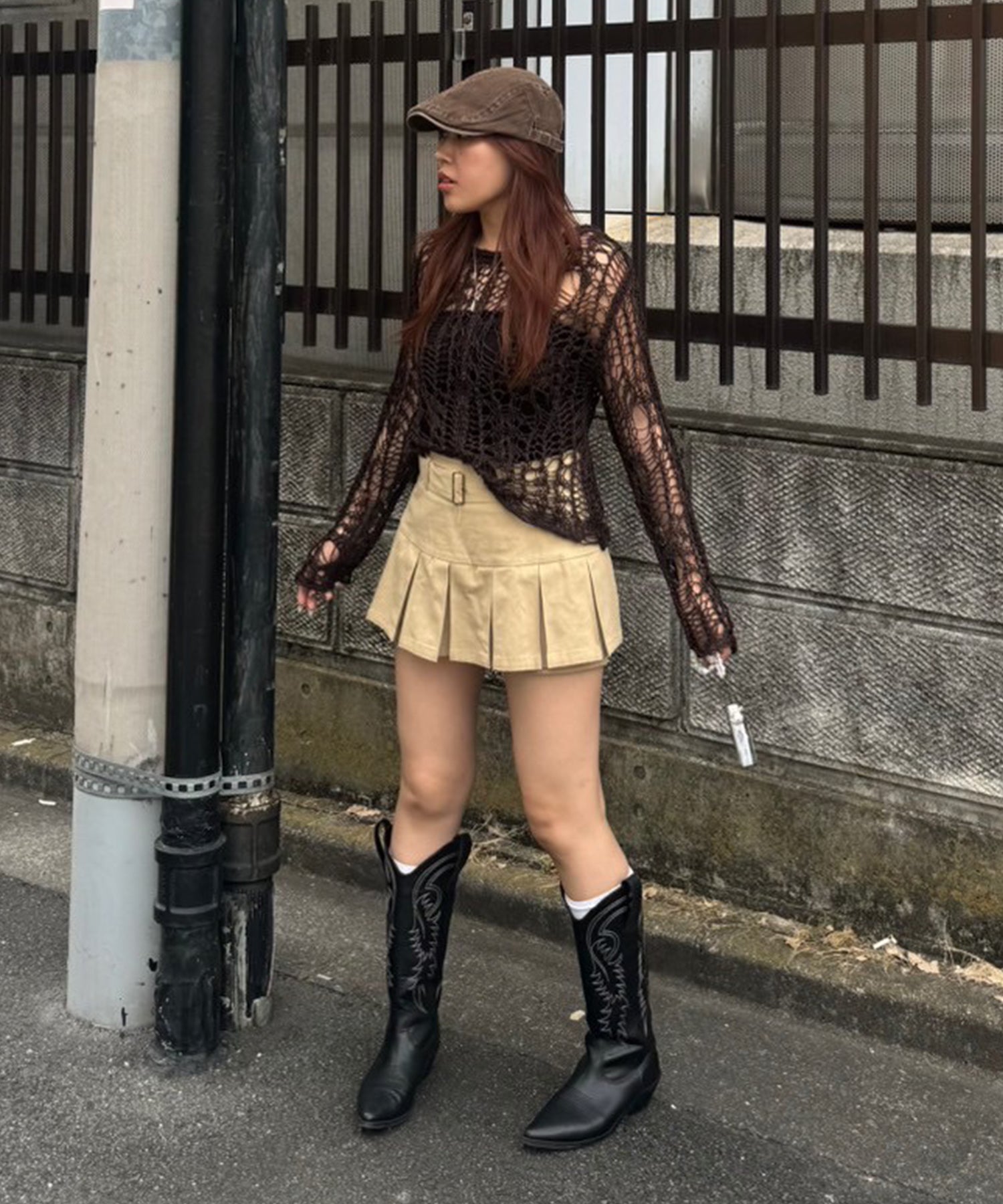 STAFF:158cm/COLOR:BROWN/SIZE:F