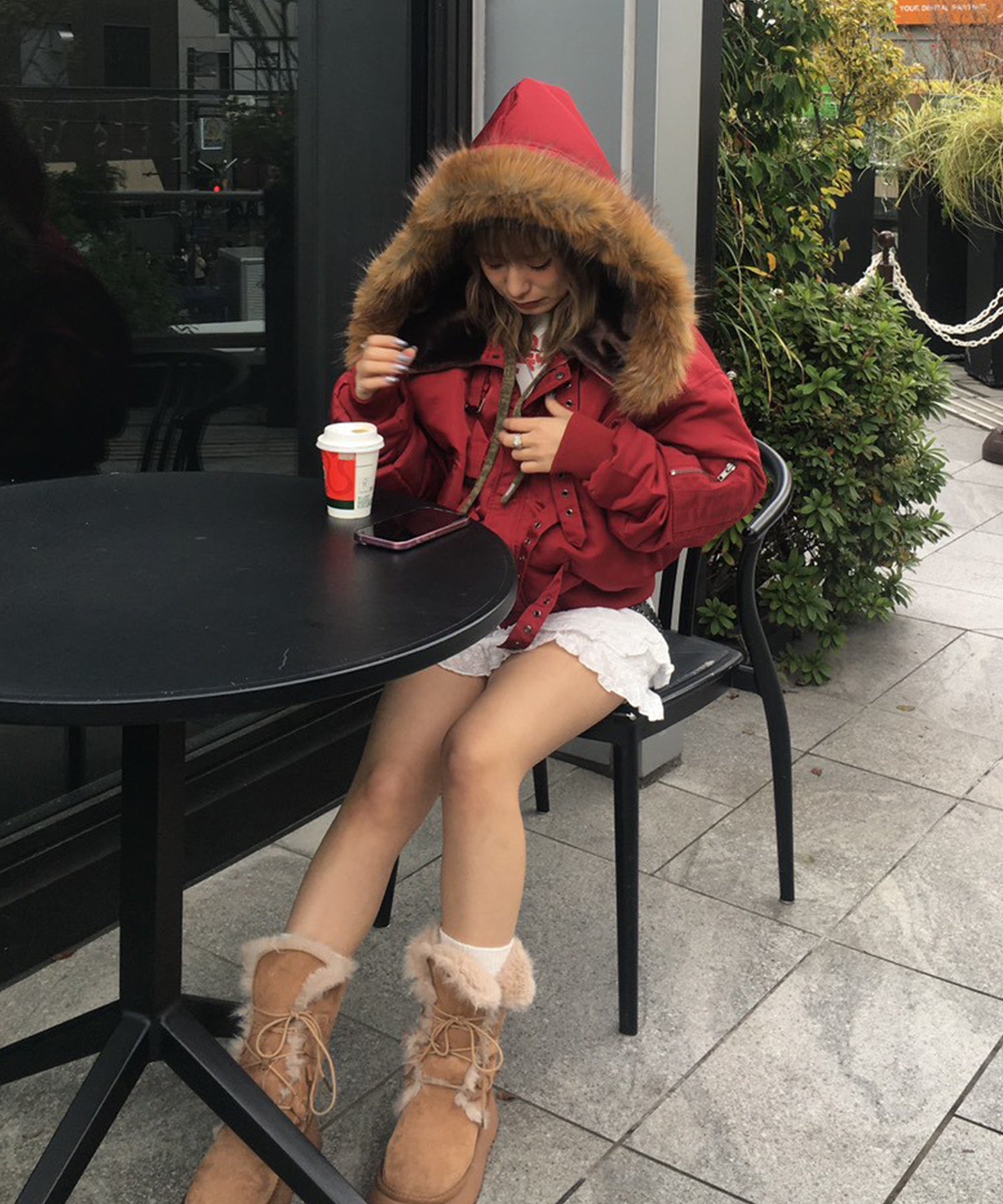 STAFF:151cm/COLOR:RED/SIZE:F