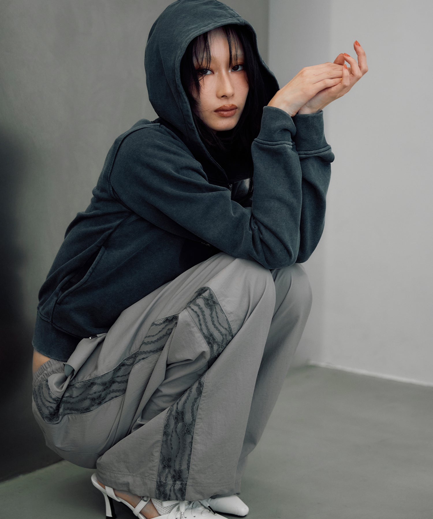 MODEL:170cm/COLOR:GRAY/SIZE:F