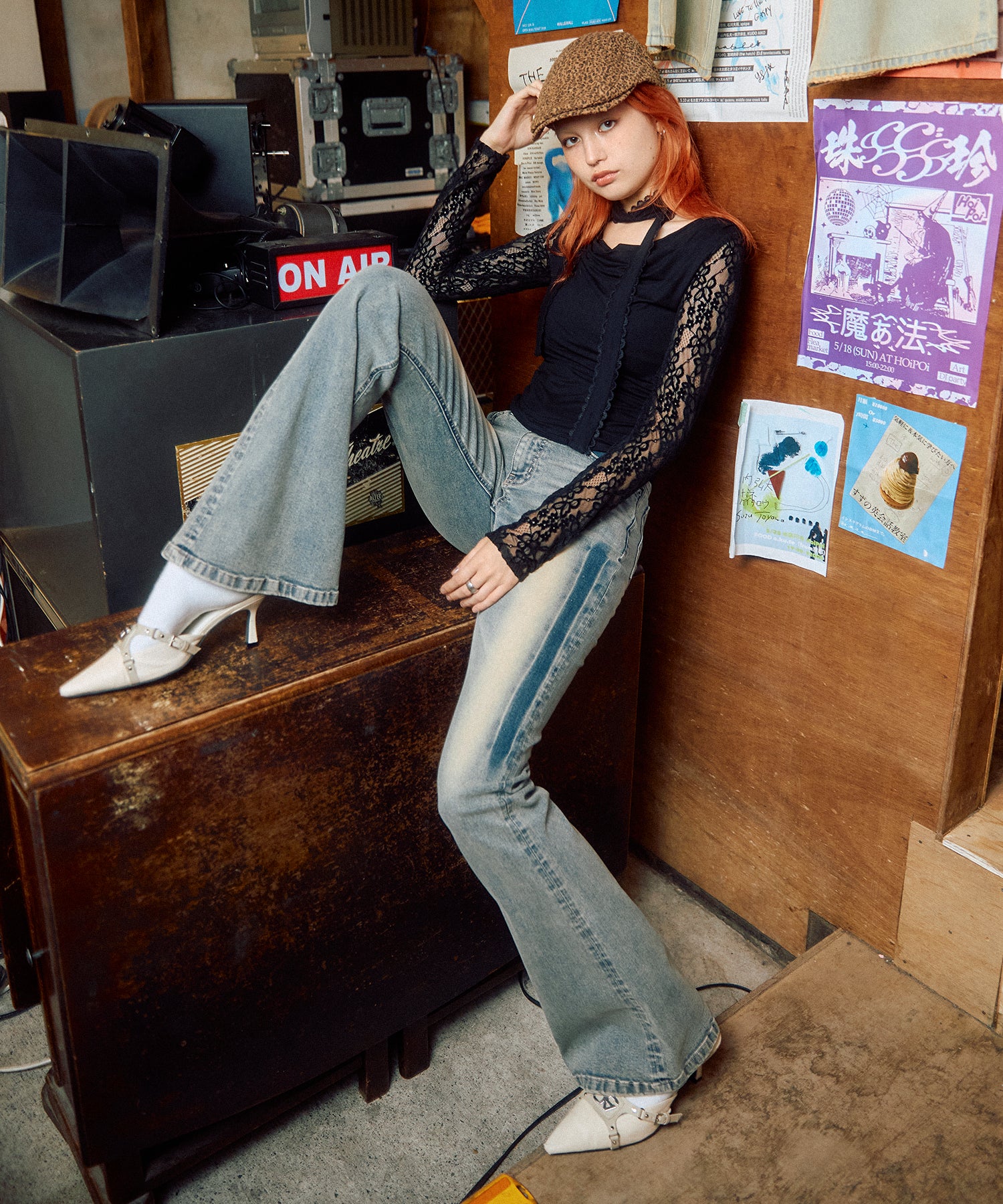 MODEL:170cm/COLOR:BLACK/SIZE:F