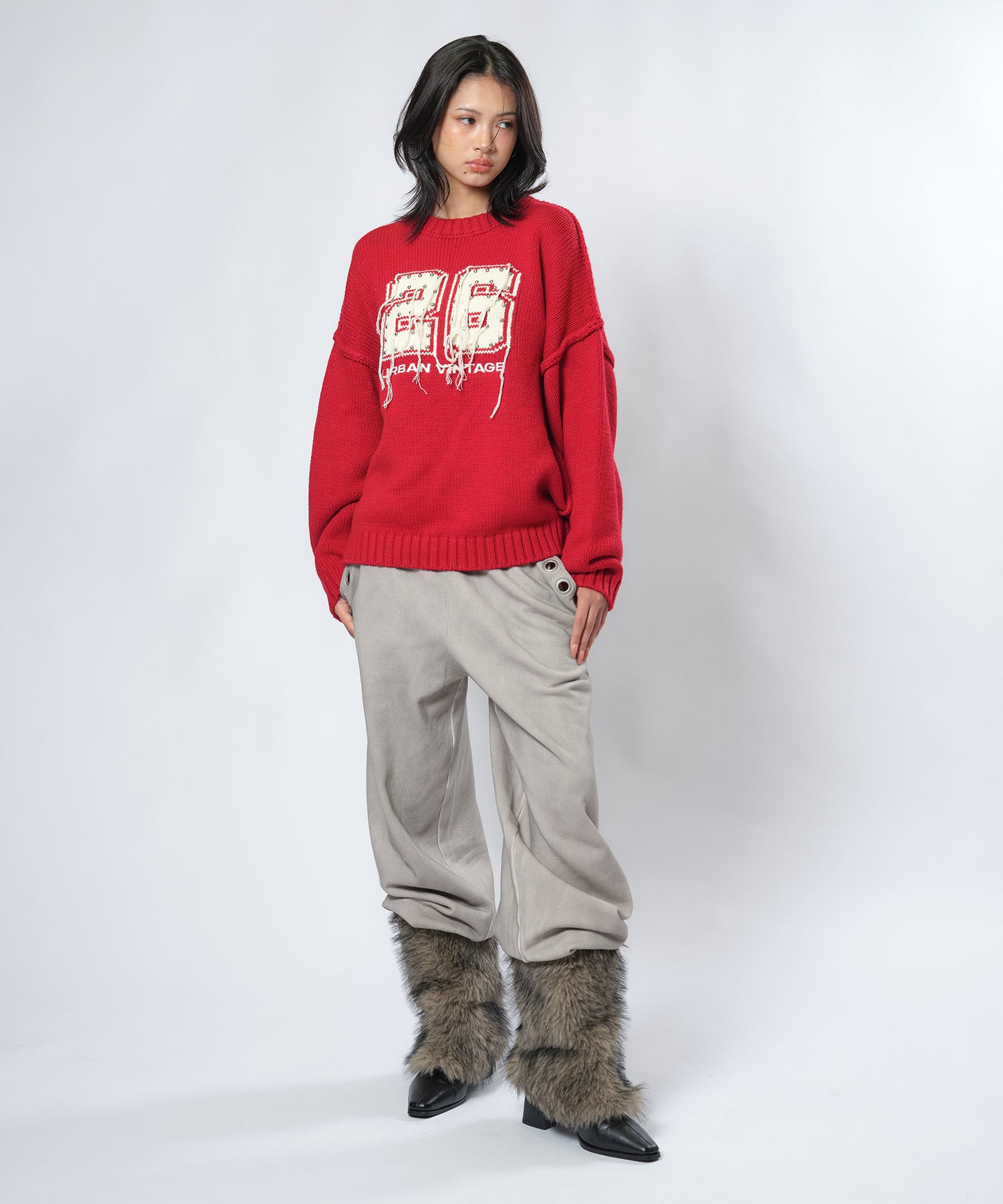 MODEL:170cm/COLOR:RED/SIZE:F