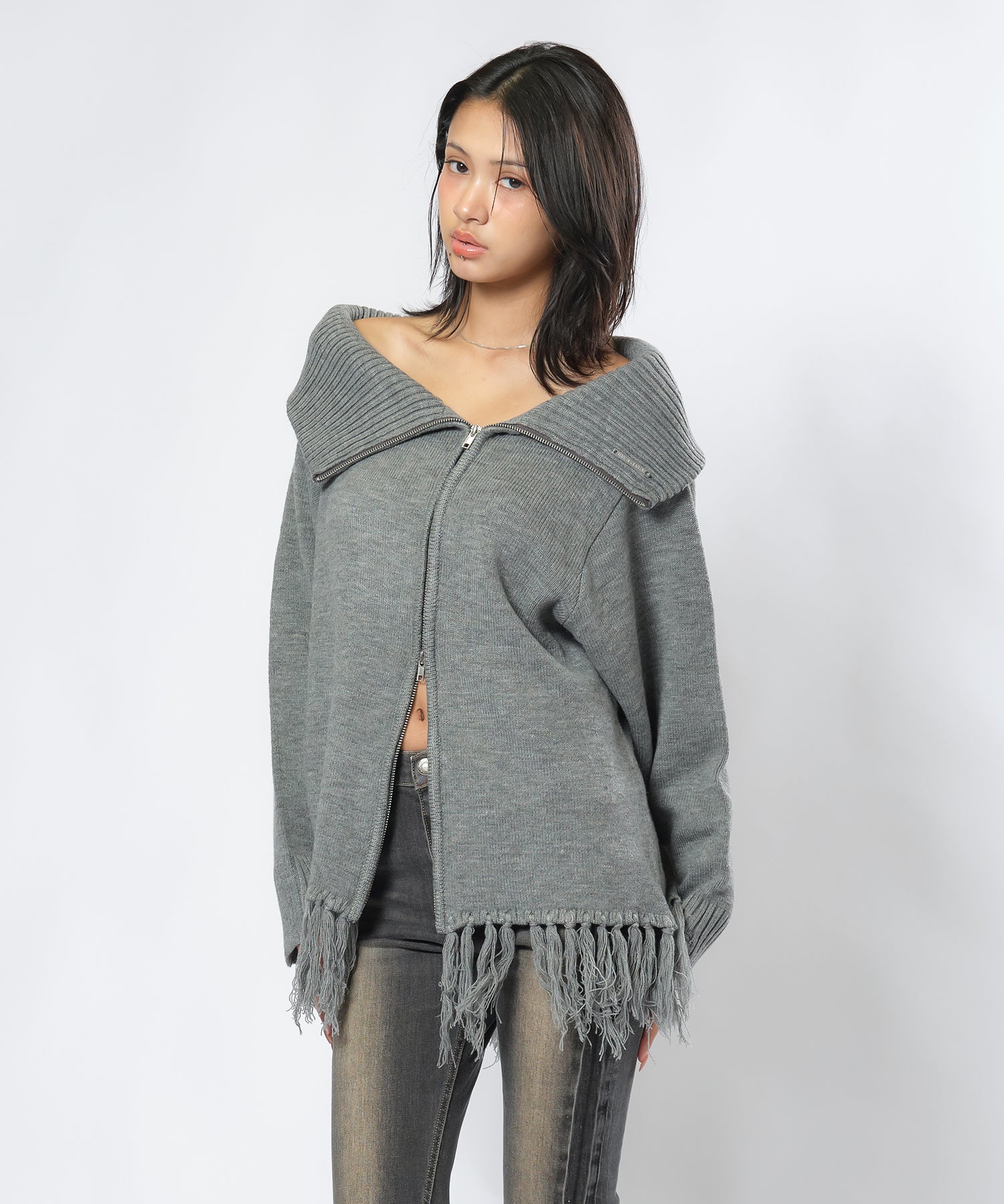 MODEL:170cm/COLOR:GRAY/SIZE:F